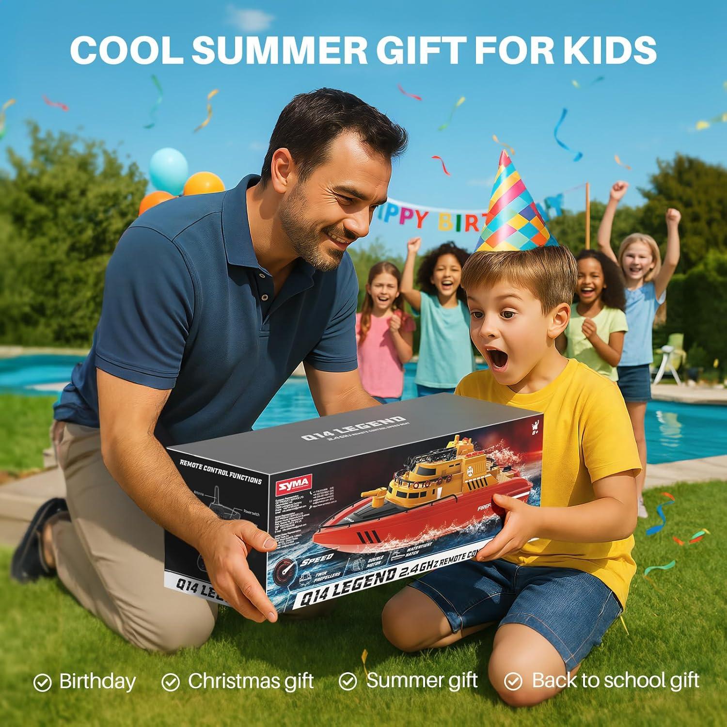 Barco de Control Remoto SYMA Q14 Bombero 40 cm 15 km/h