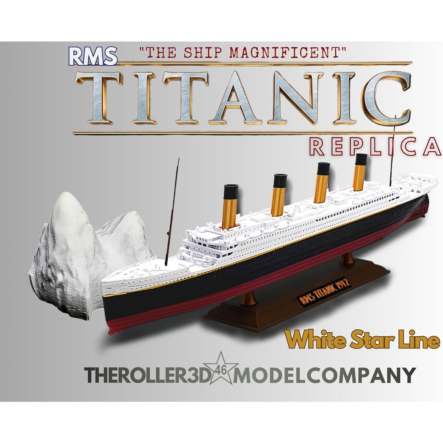 Modelo de barco Titanic TheRoller3d con iceberg 30.48 cm