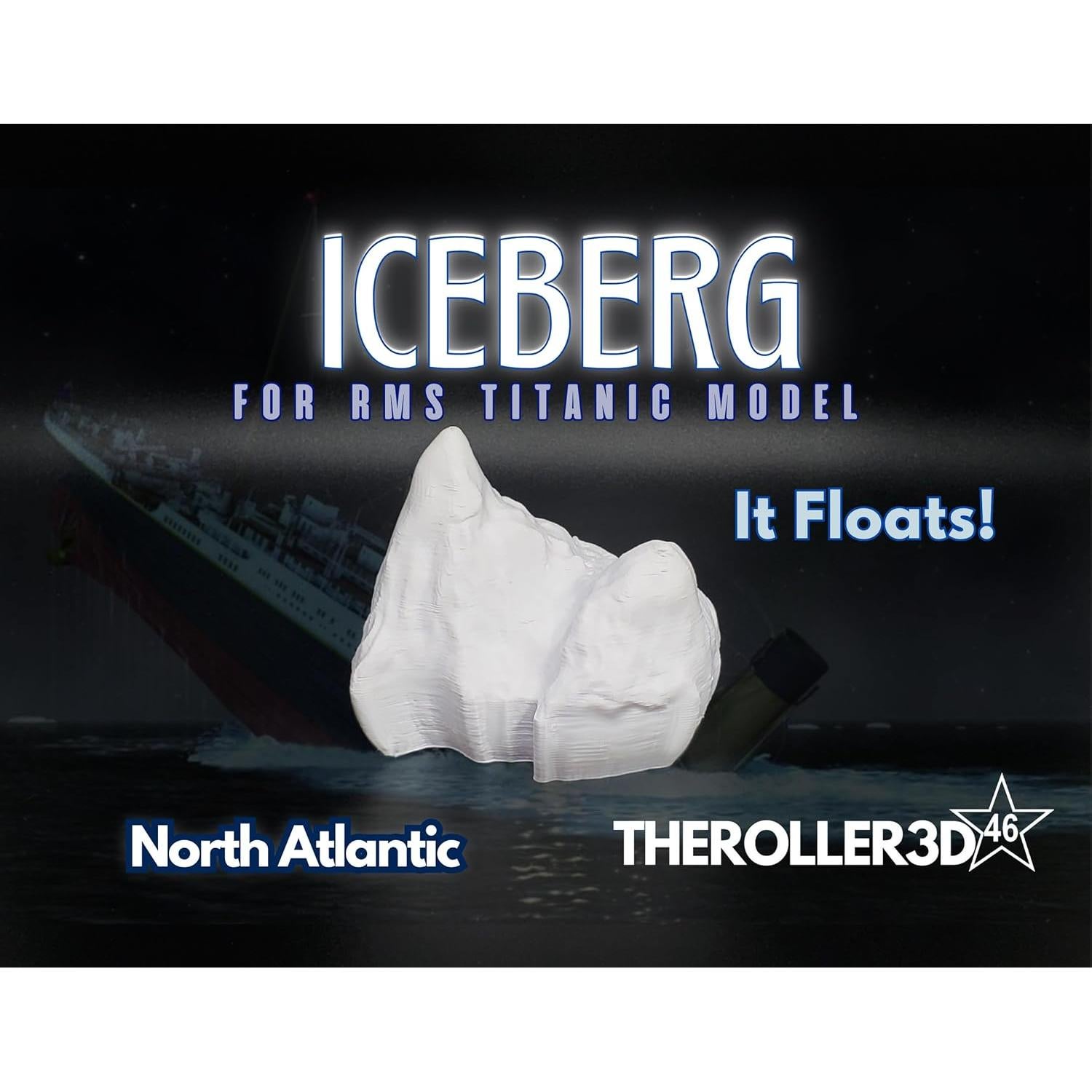 Modelo de barco Titanic TheRoller3d con iceberg 30.48 cm