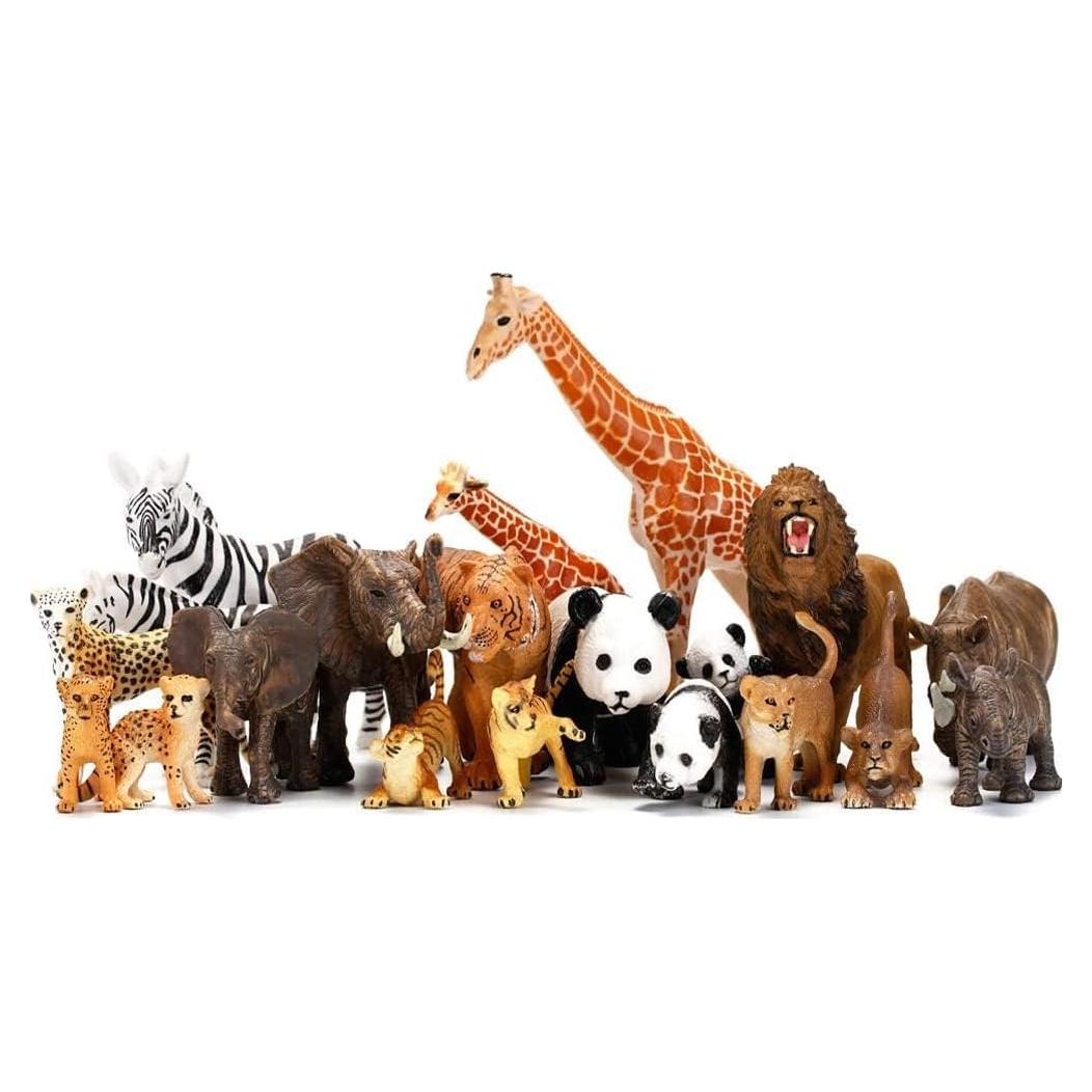 Juego de 20 Figuras de Animales Safari Kimicare - Realistas y Seguros