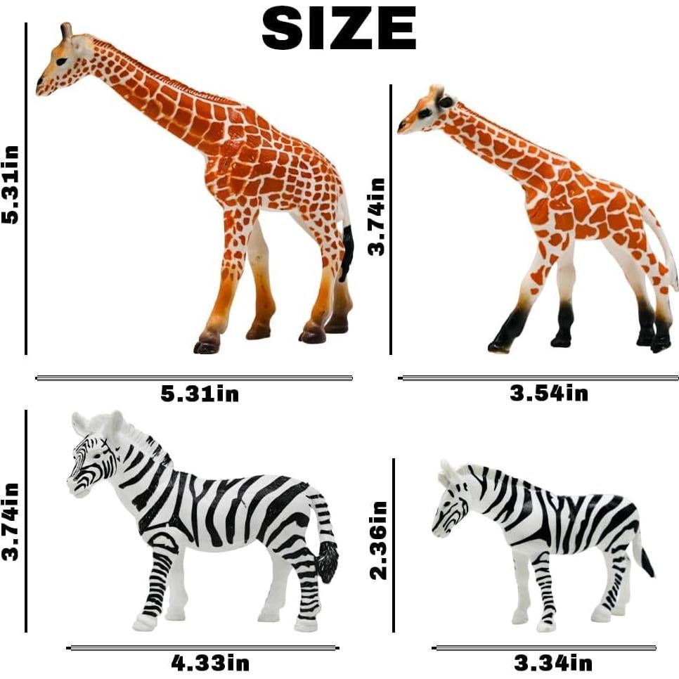 Juego de 20 Figuras de Animales Safari Kimicare - Realistas y Seguros