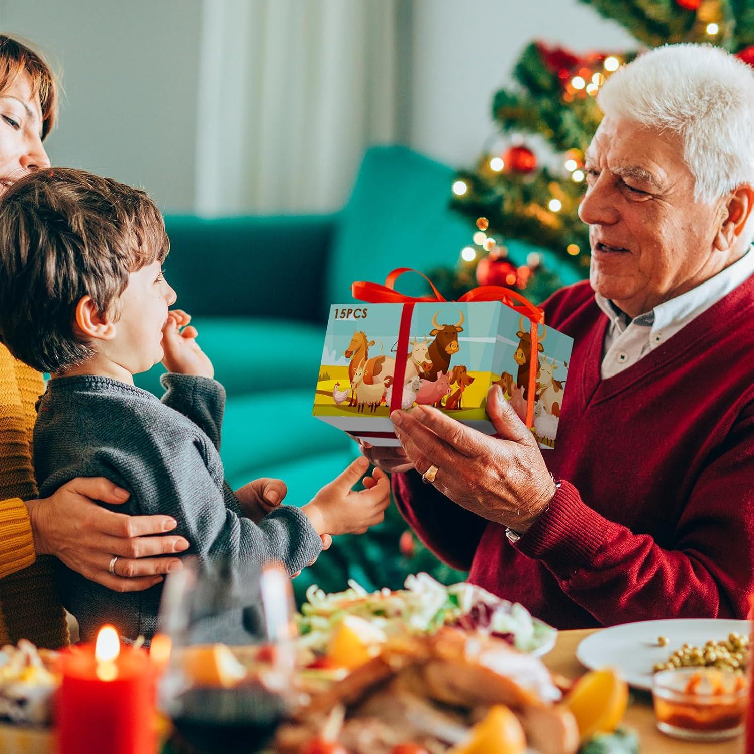 Conjunto de 15 Figuras de Animales de Granja Plástico Guanglin