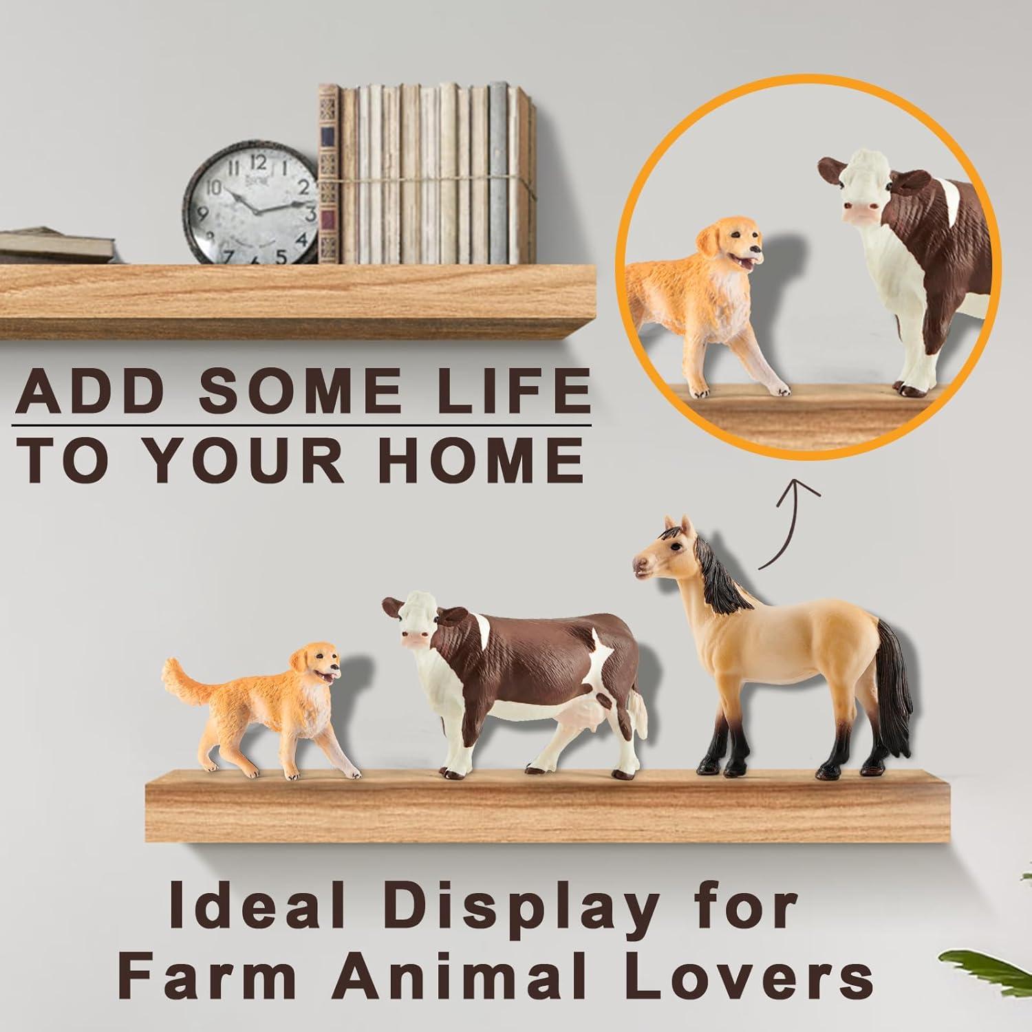 Conjunto de 15 Figuras de Animales de Granja Plástico Guanglin