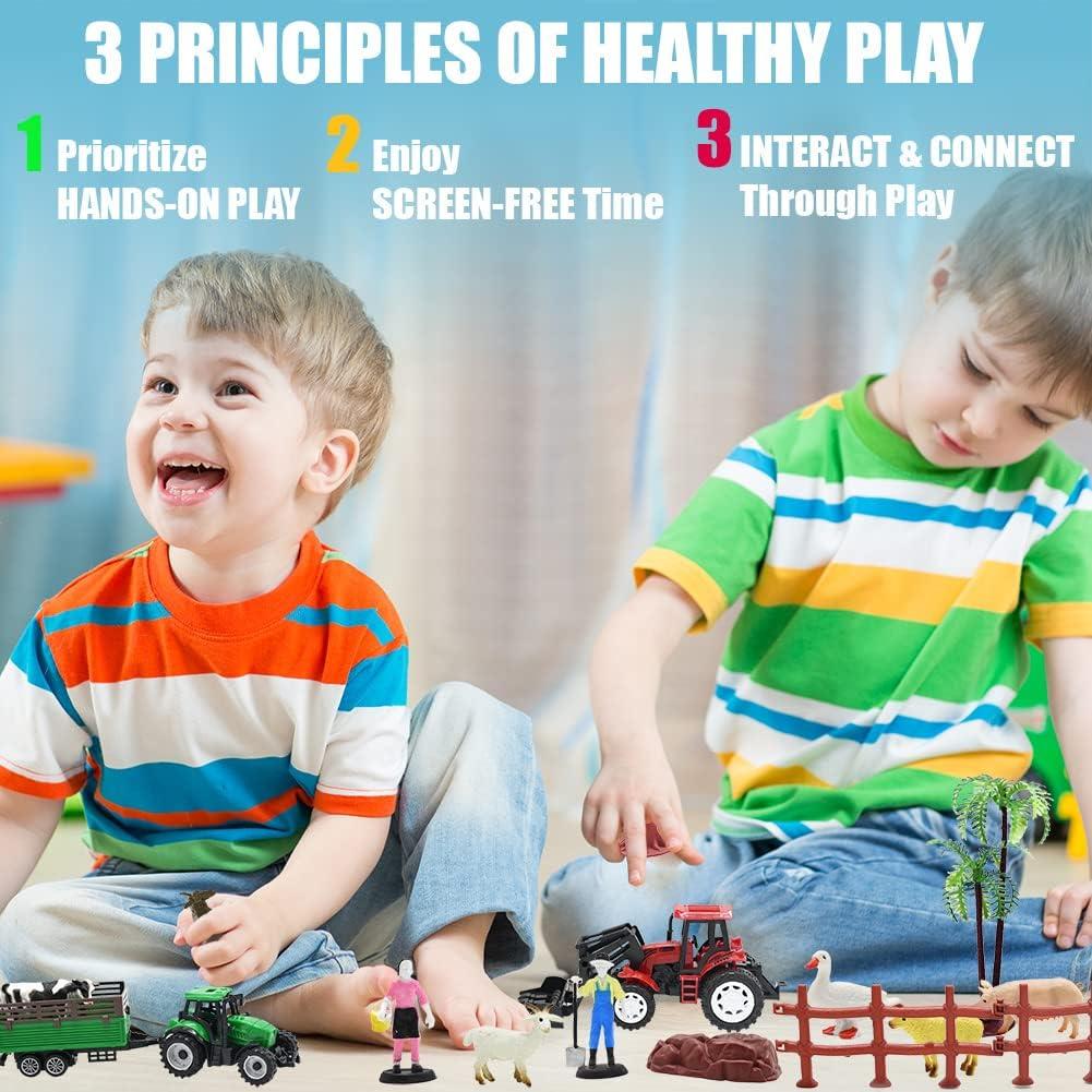 Juego de Granja WODMAZ 40 Piezas con Animales y Tractor