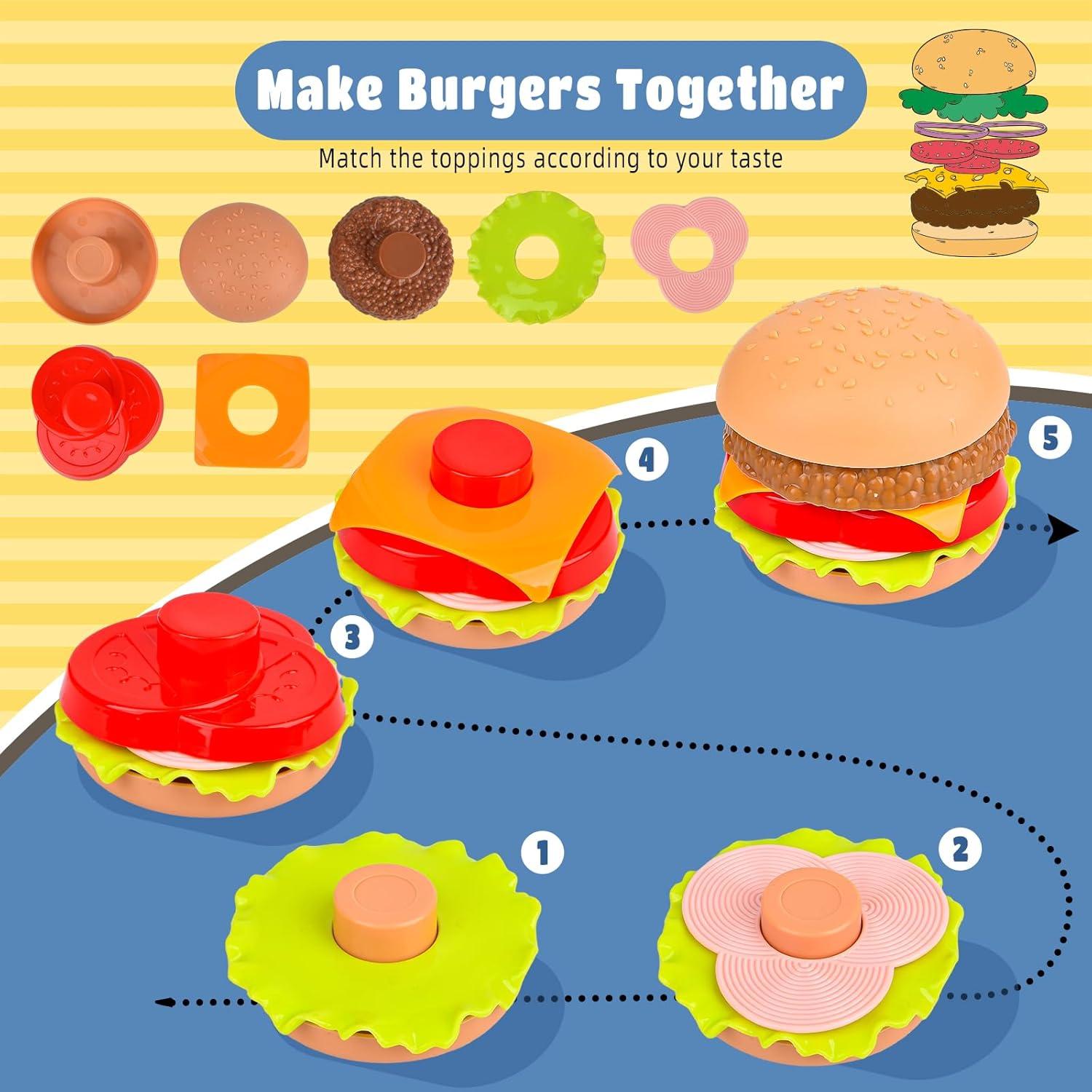 Juego de Comida Rápida Fegalop 12 Piezas para Niños