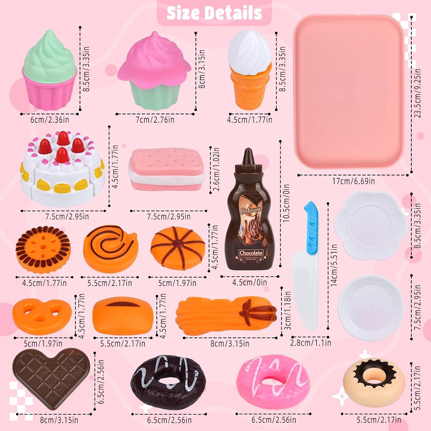 Juego de Comida de Juguete Fegalop 21 Piezas para Niños