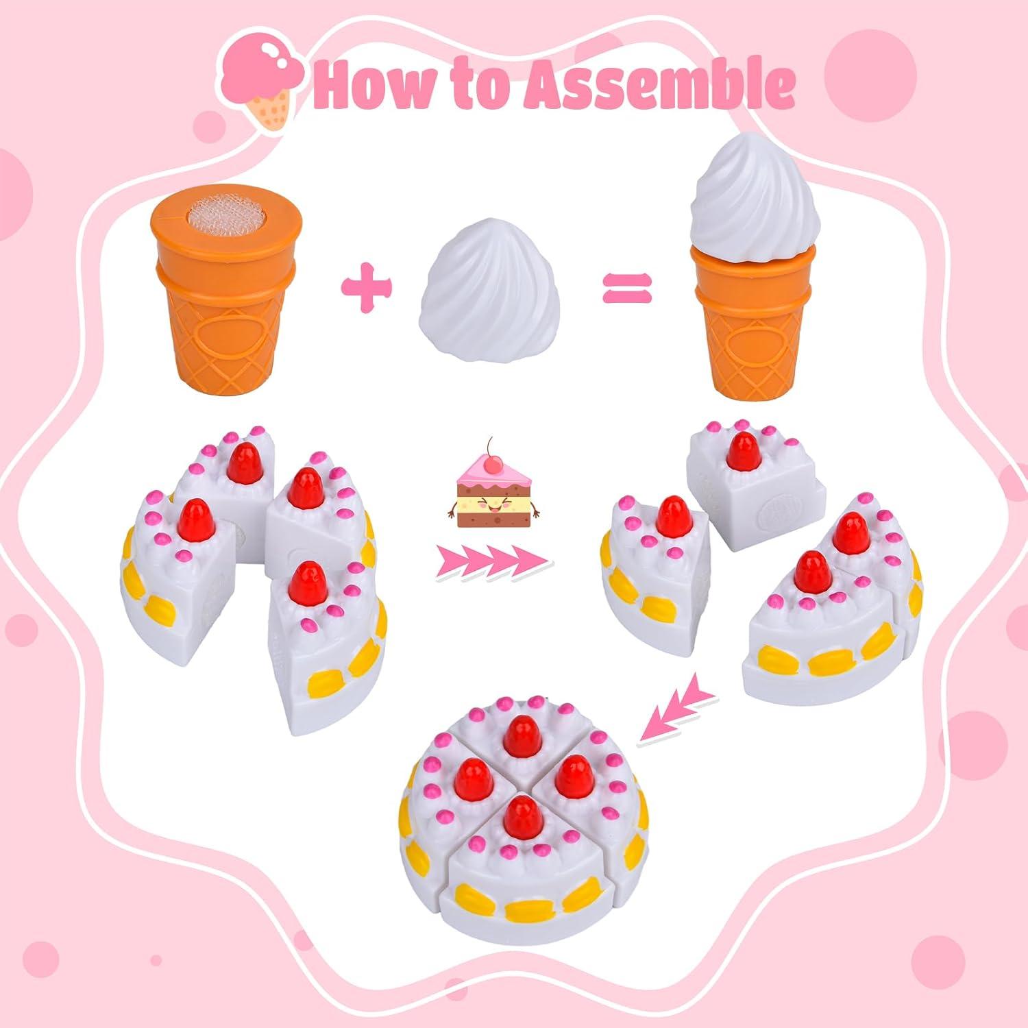 Juego de Comida de Juguete Fegalop 21 Piezas para Niños