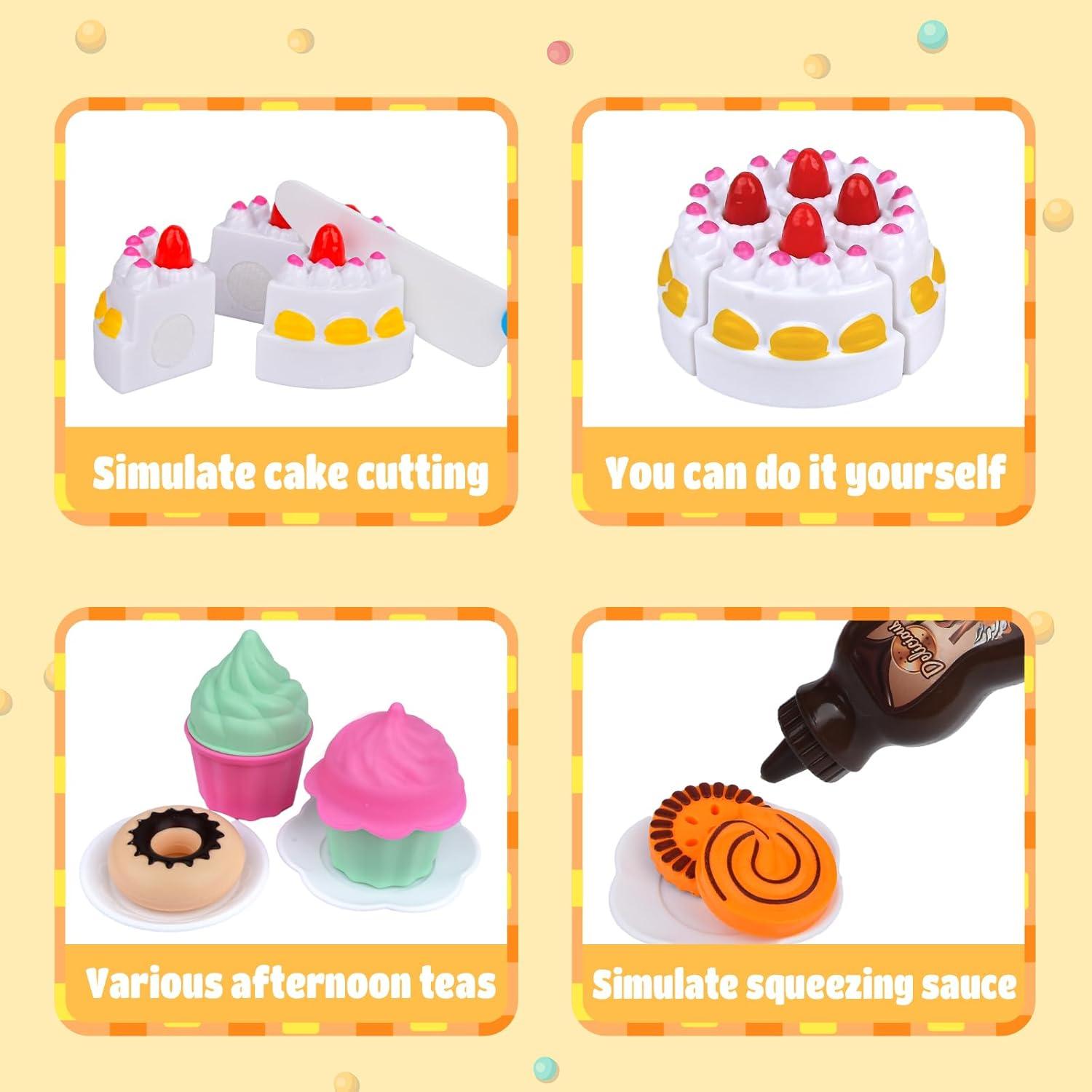 Juego de Comida de Juguete Fegalop 21 Piezas para Niños