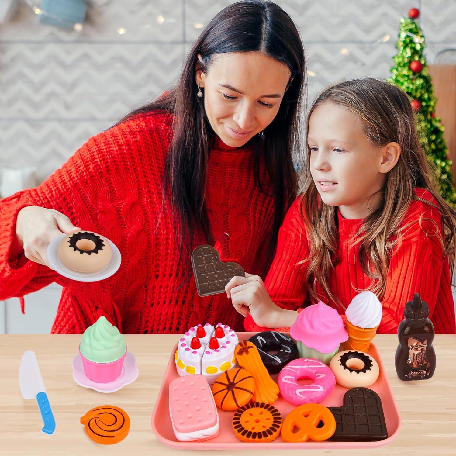 Juego de Comida de Juguete Fegalop 21 Piezas para Niños