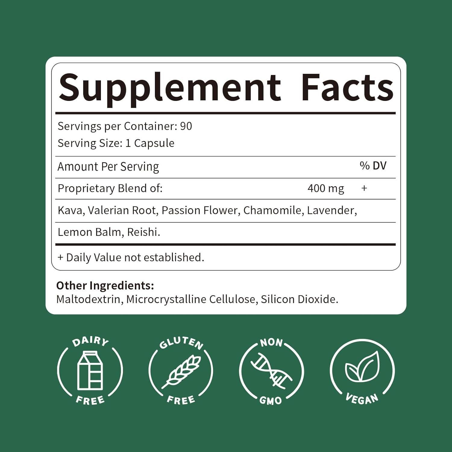 Cápsulas de Kava Kava DetoxenNATURE 90 Unidades - Sueño y Calma