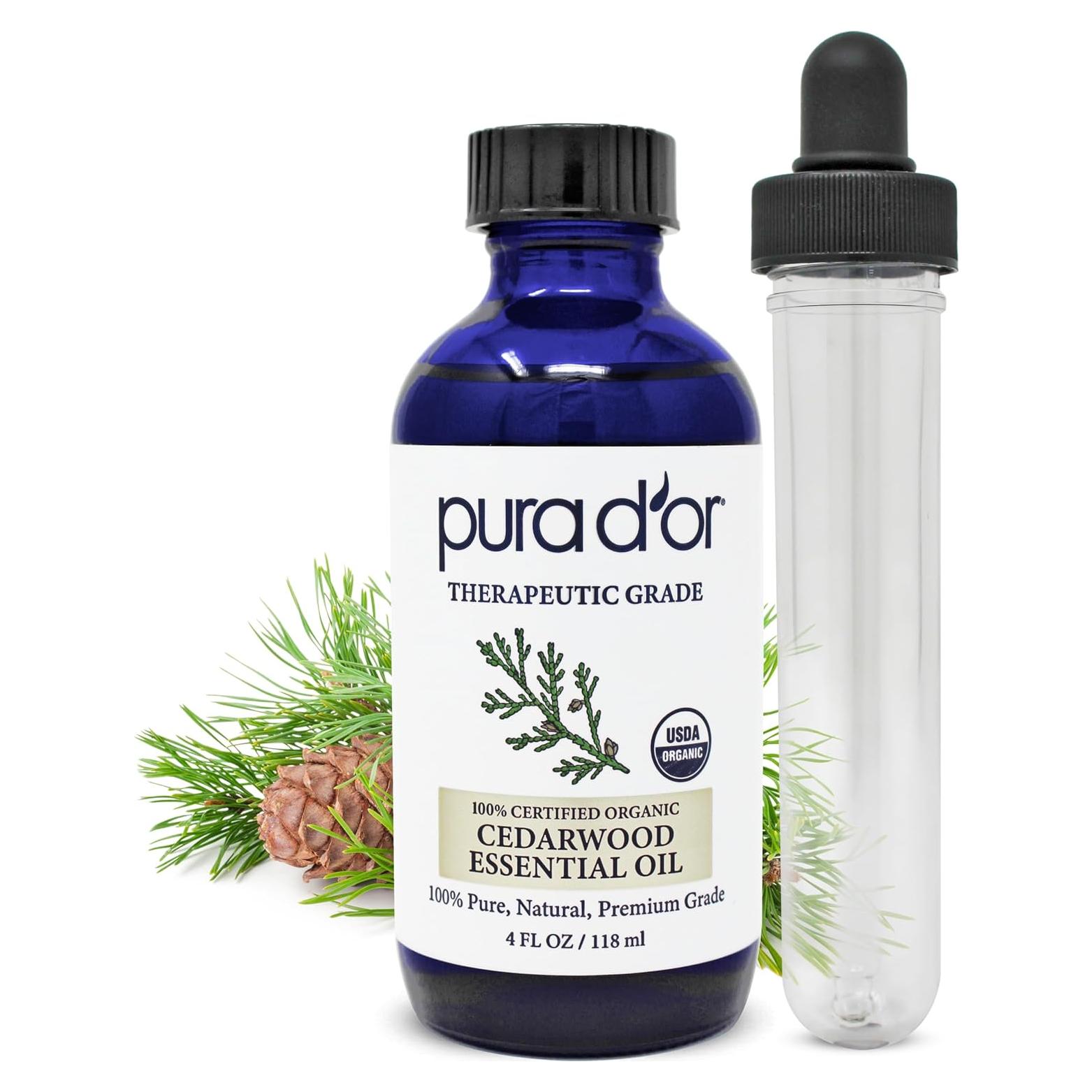 Aceite Esencial de Madera de Cedro PURA D'OR 118ml Orgánico