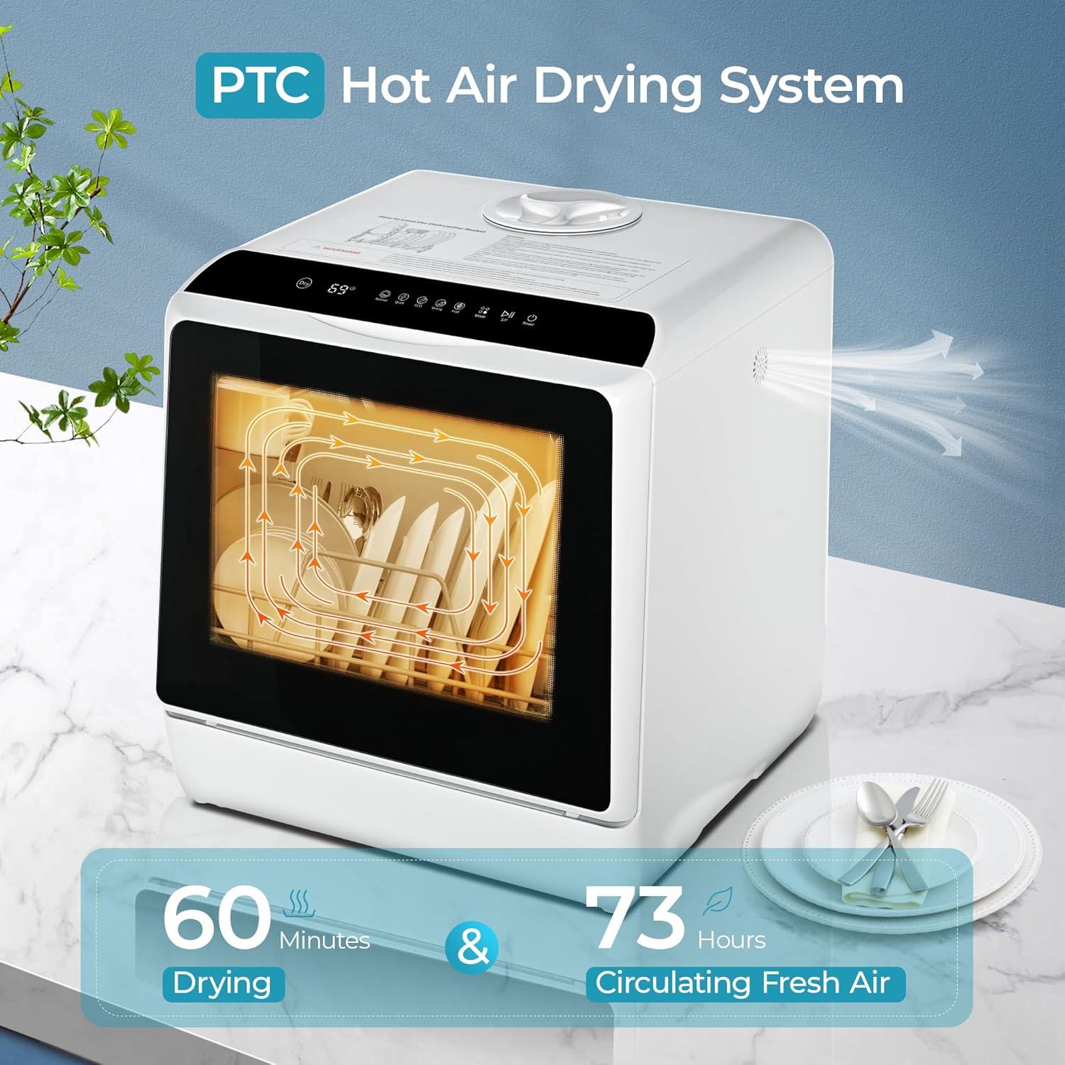 Lavavajillas Compacto EUHOMY DW-01-NEW 5L 6 Programas