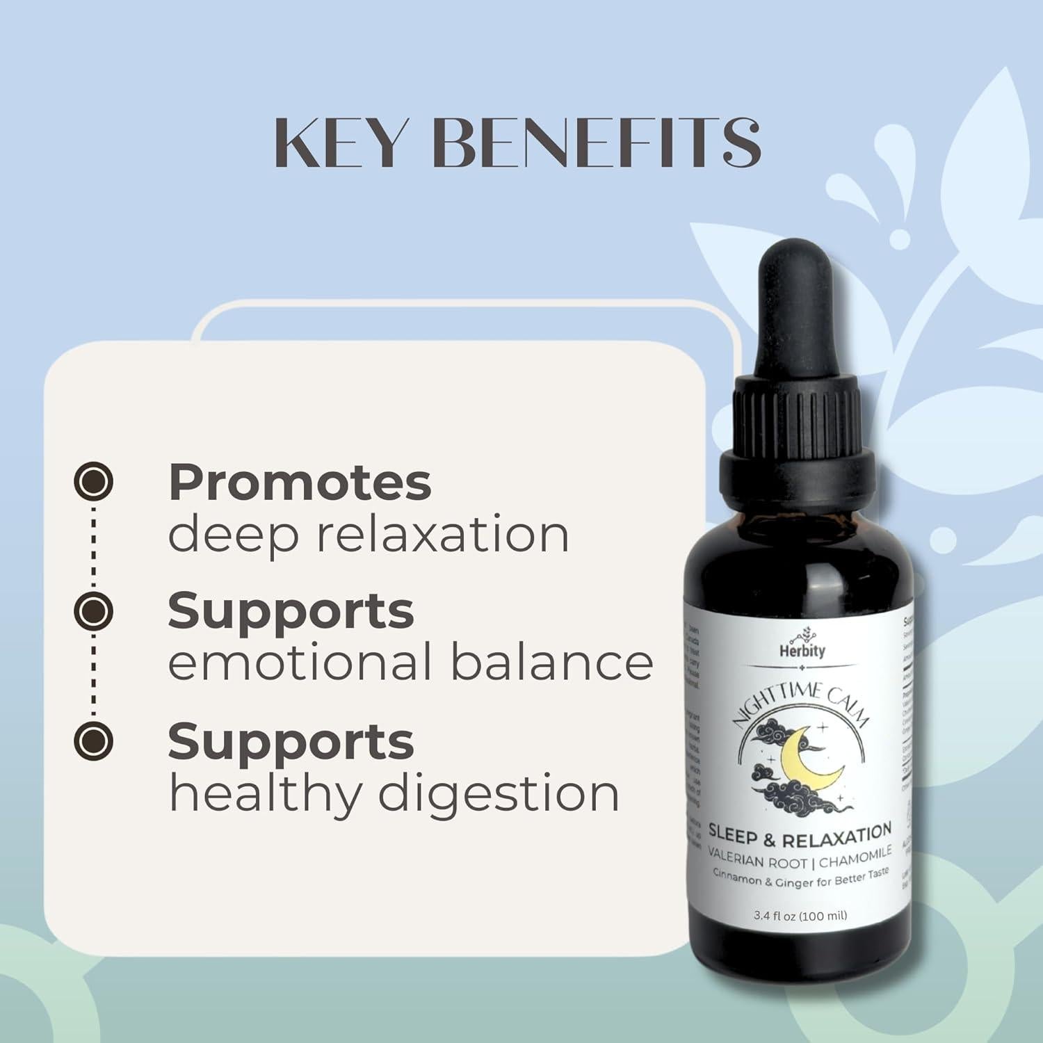 Gotas Calmantes Herbales Herbity 50.3 ml - Valeriana y Manzanilla