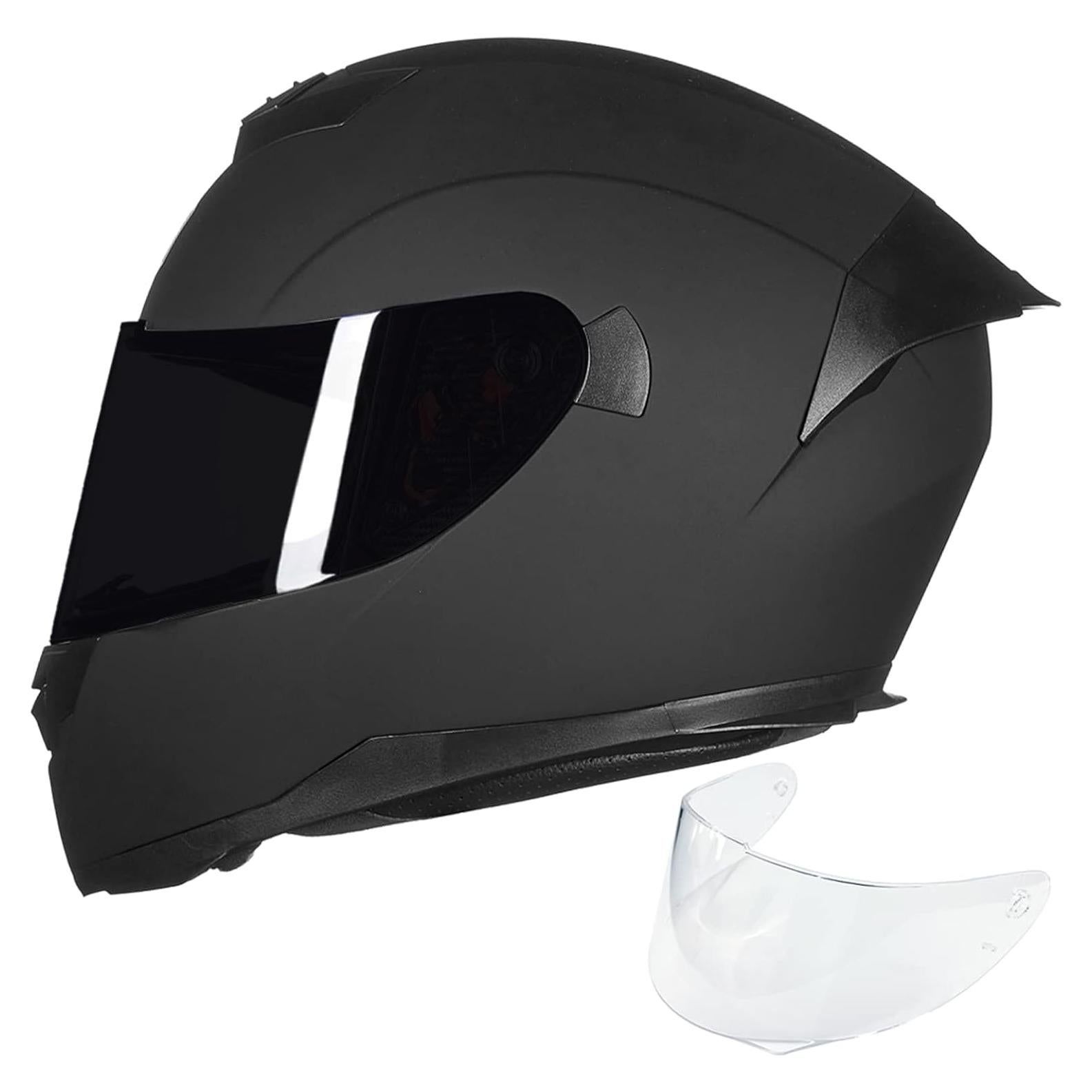 Casco ILM Full Face Motocicleta Modelo 317 Negro Mate S