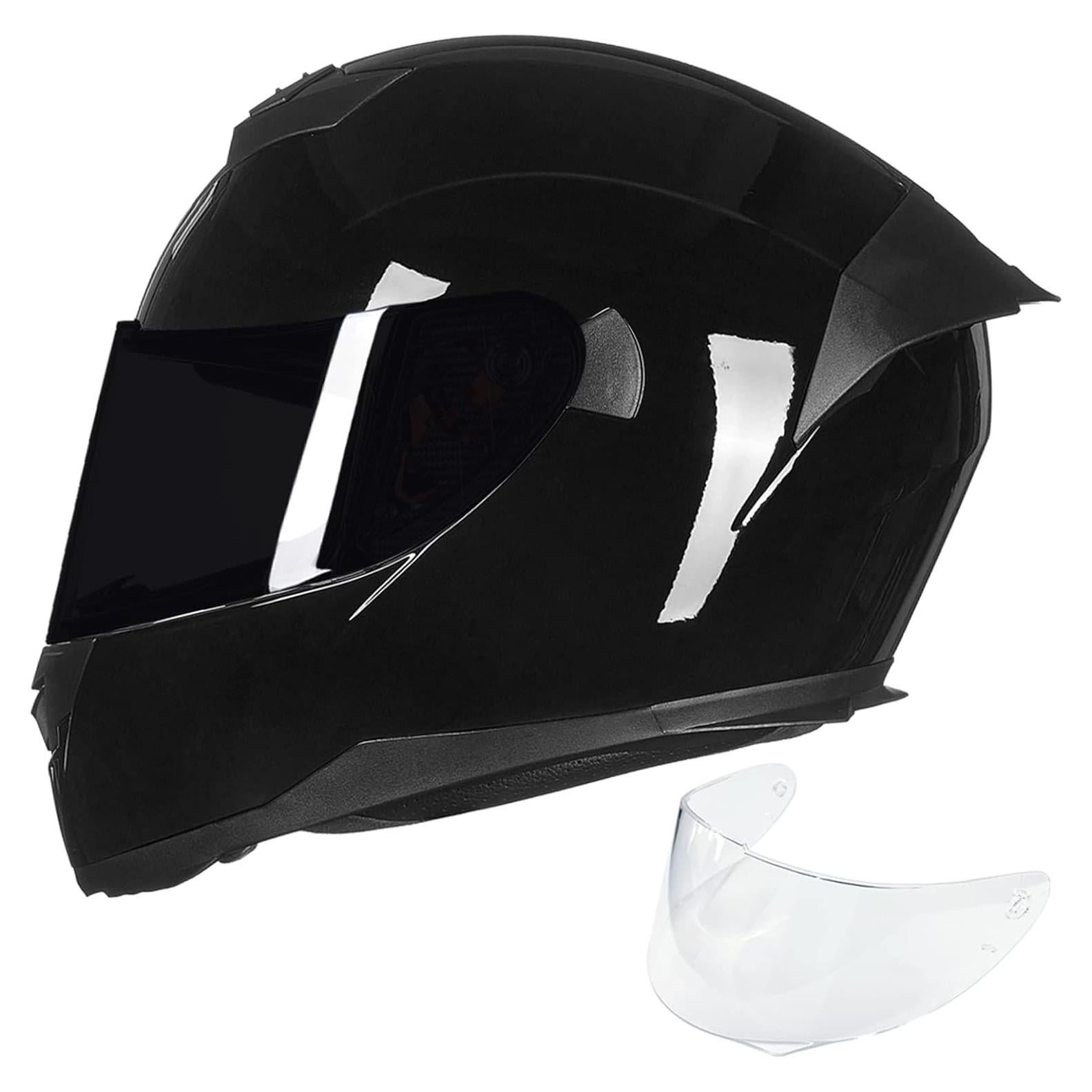 Casco de Motocicleta ILM 317 Negro Brillante XL Certificado DOT
