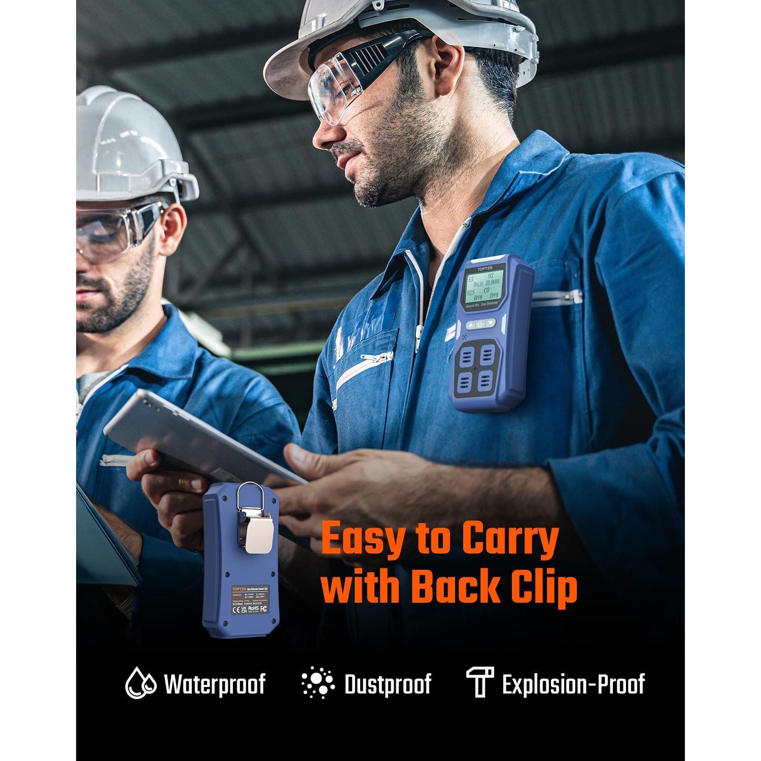 Detector de Gas Guard-156 4 en 1 H2S CO LEL O2 - Seguridad