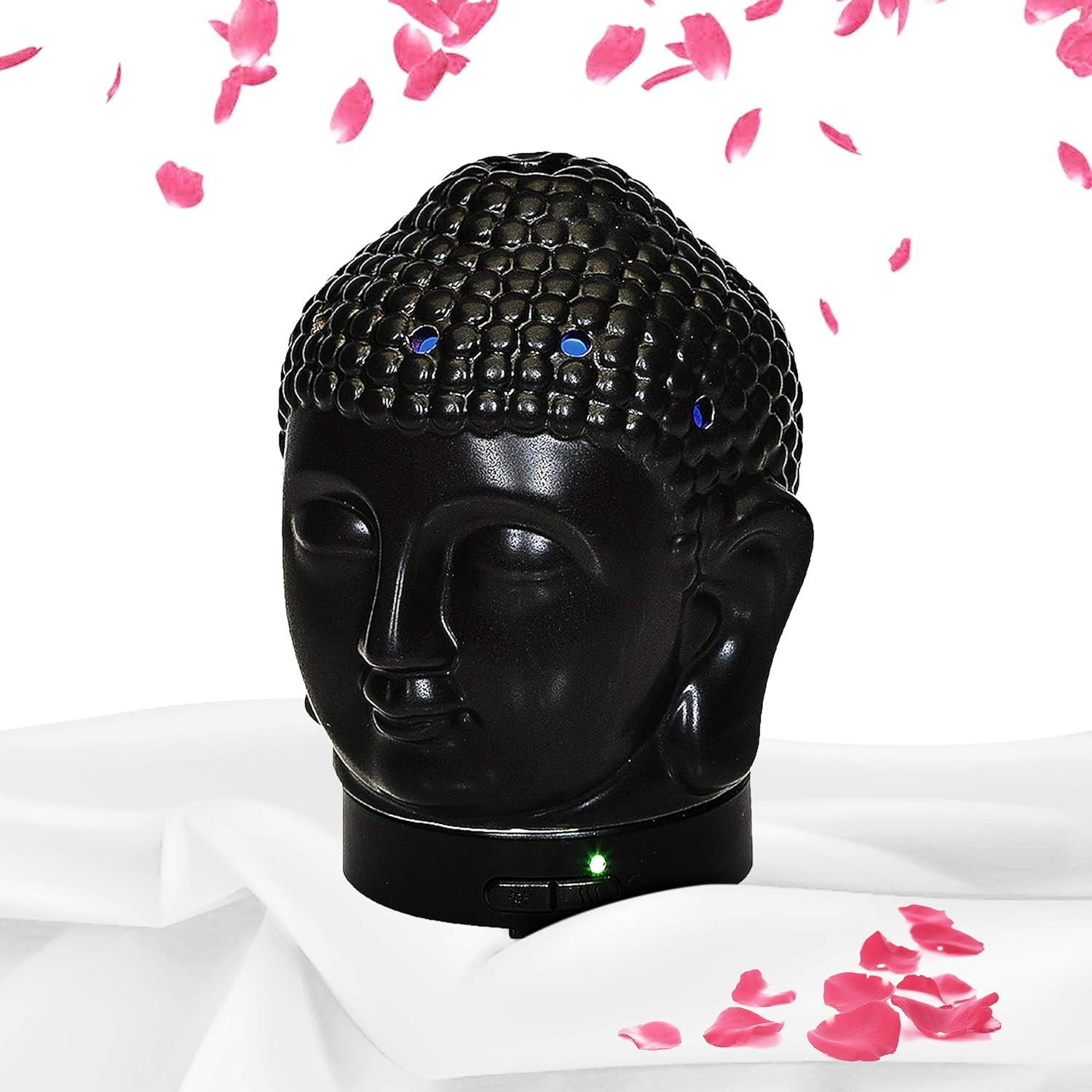 Difusor de Cerámica Buda Aromar 100ml Negro Ultrasonico