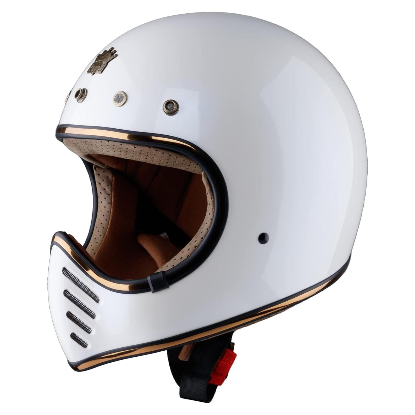 Casco de Moto Royal H01 Integral - Unisex - Negro Brillante