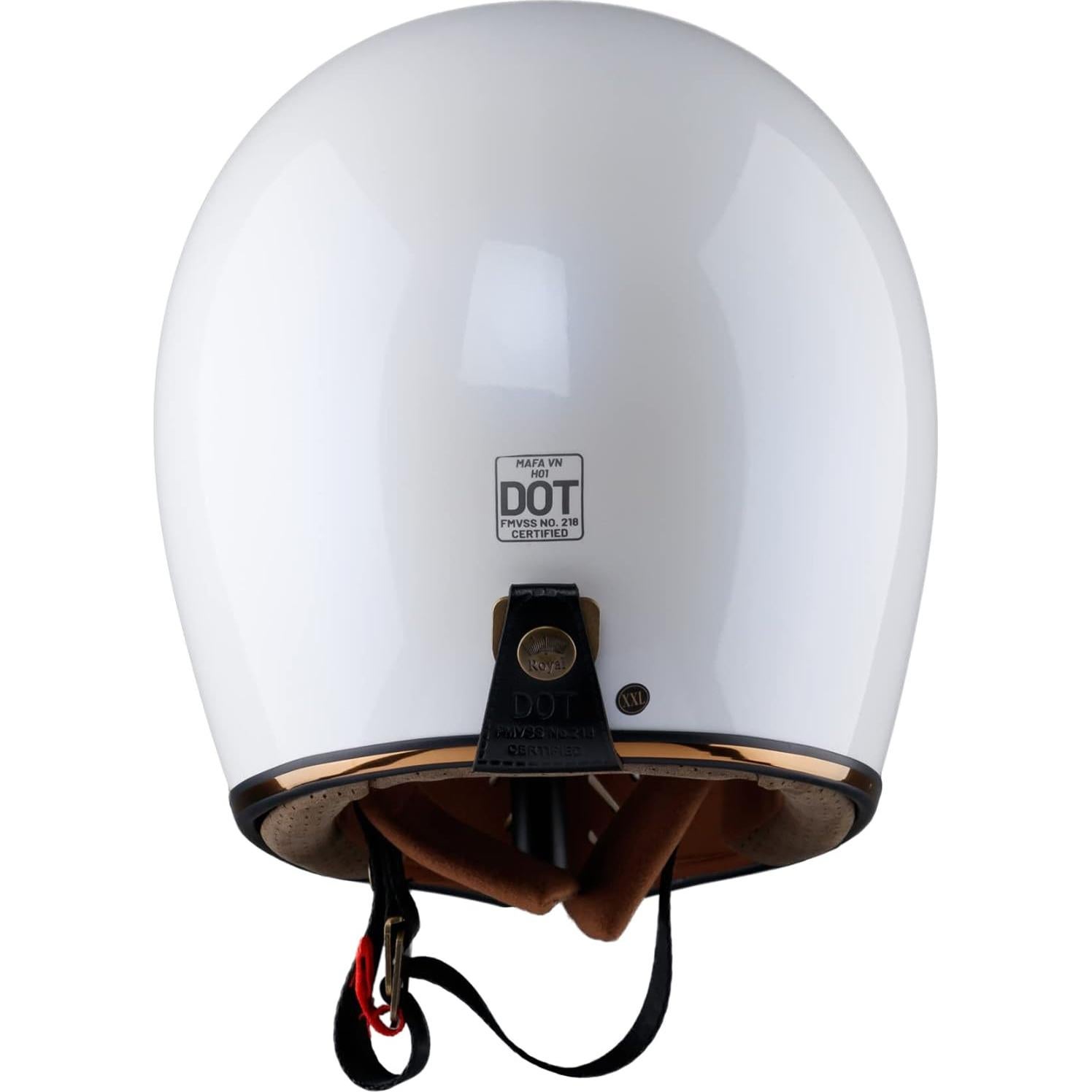 Casco de Moto Royal H01 Integral - Unisex - Negro Brillante