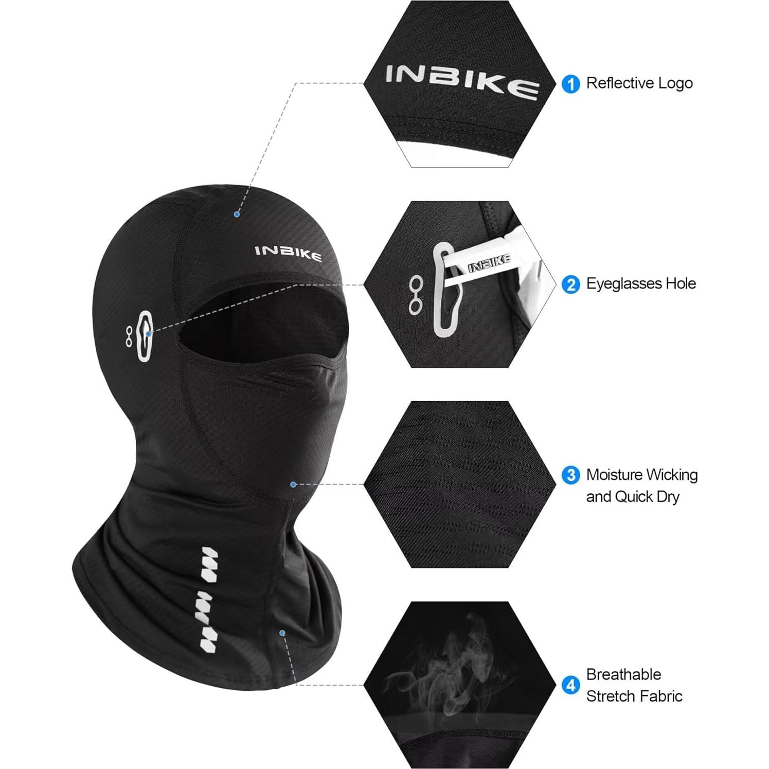 Mascarilla Balaclava INBIKE UV Transpirable para Motocicleta