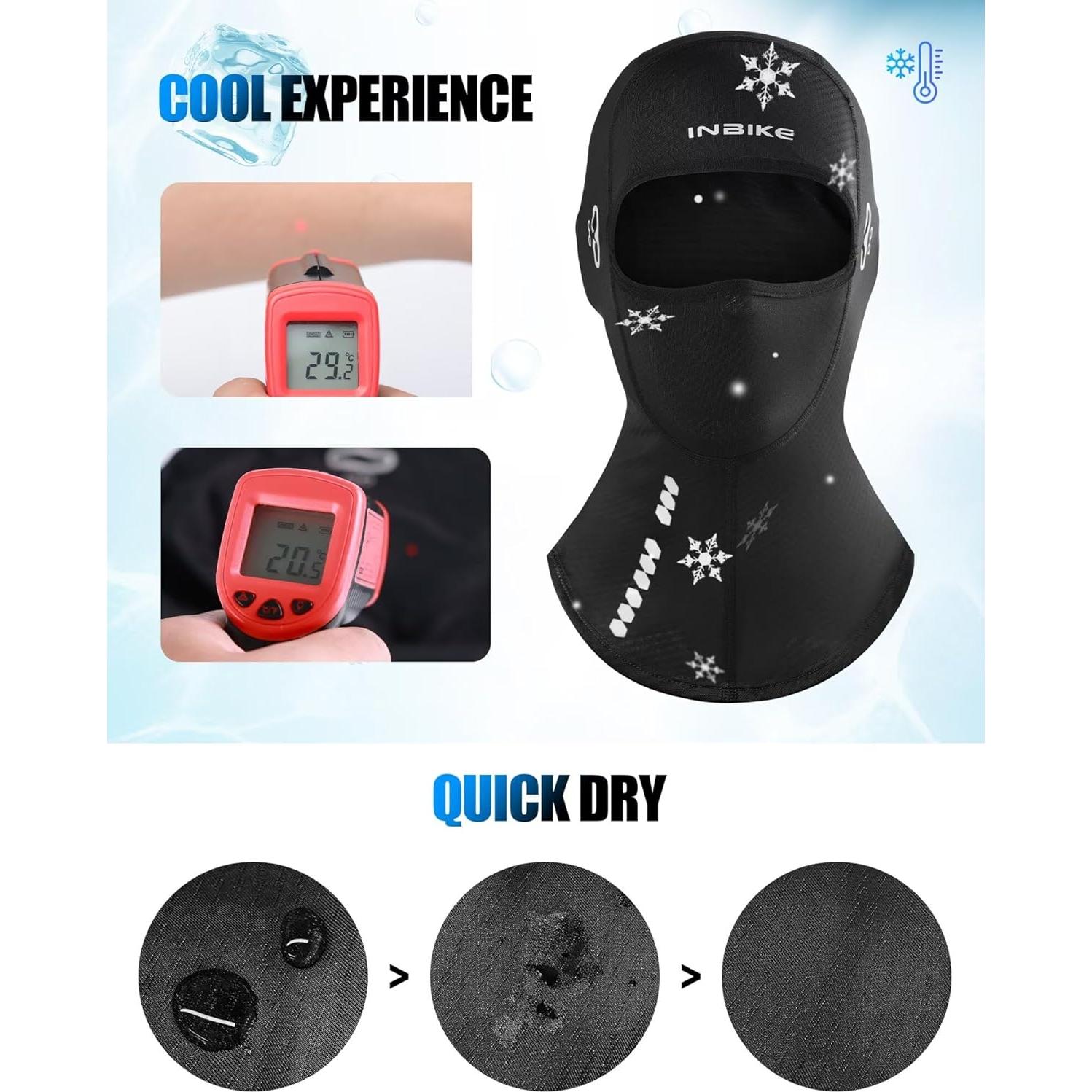 Mascarilla Balaclava INBIKE UV Transpirable para Motocicleta