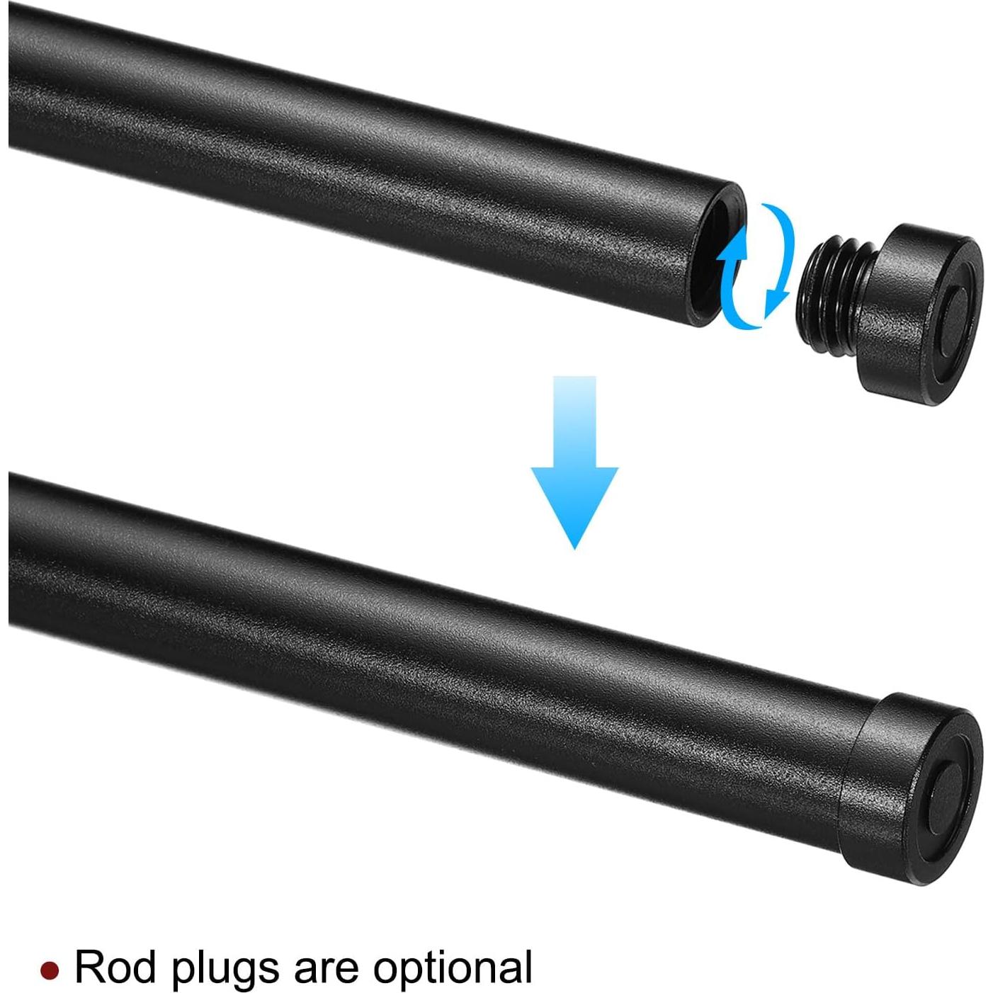 Varillas de Montaje de Cámara PATIKIL 15mm Aluminio Negro - 2 Piezas