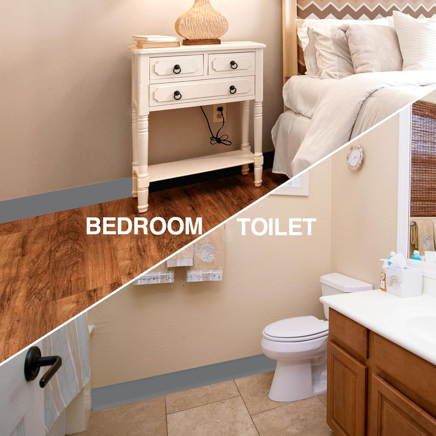 Moldura de Pared Autoadhesiva ROUIXSEN 7.62cm x 3.05m Gris