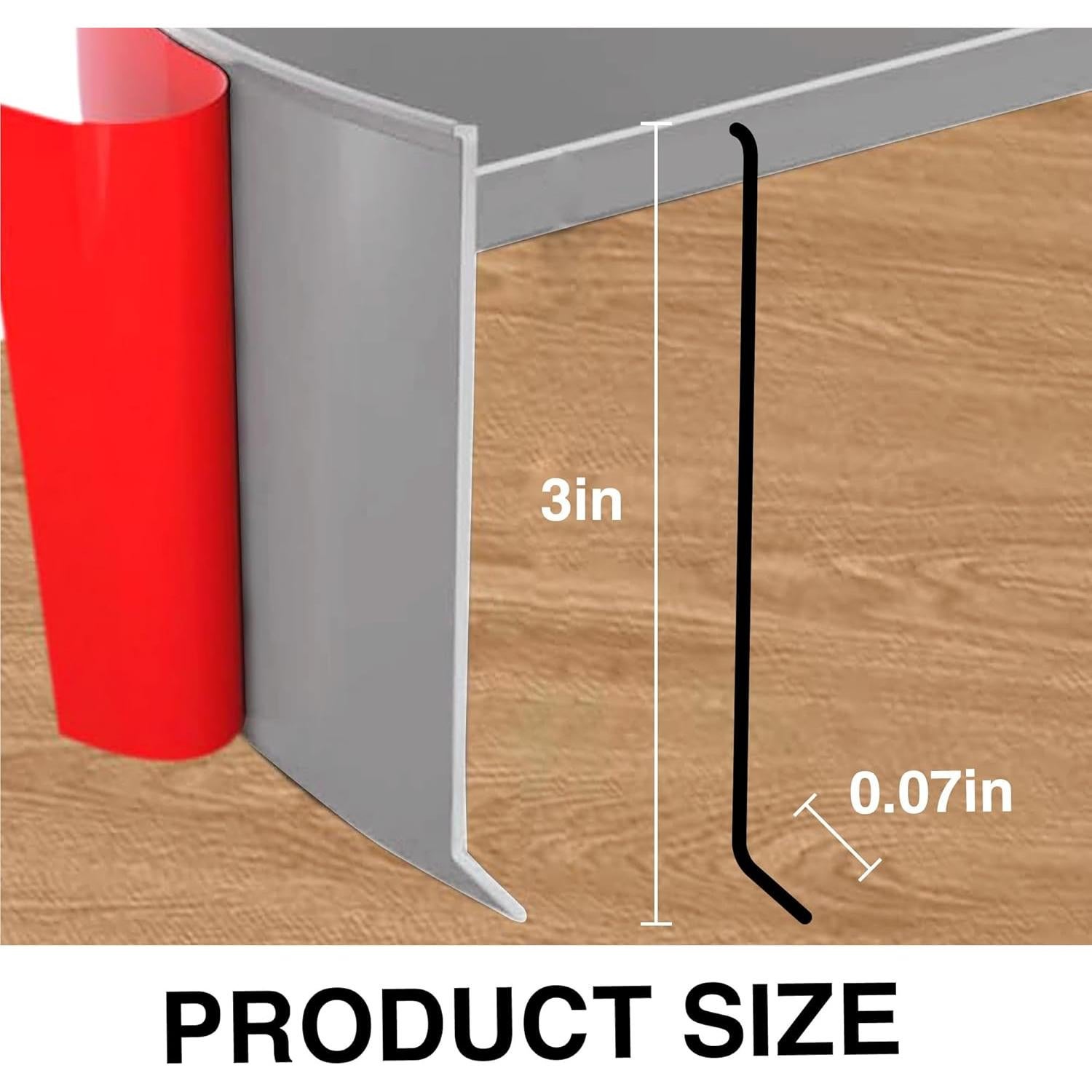 Moldura de Pared Autoadhesiva ROUIXSEN 7.62cm x 3.05m Gris