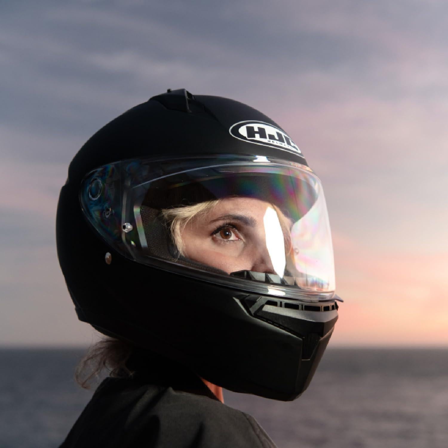 Casco HJC C10 Motocicleta Negro Semi Mate XXX-Pequeño