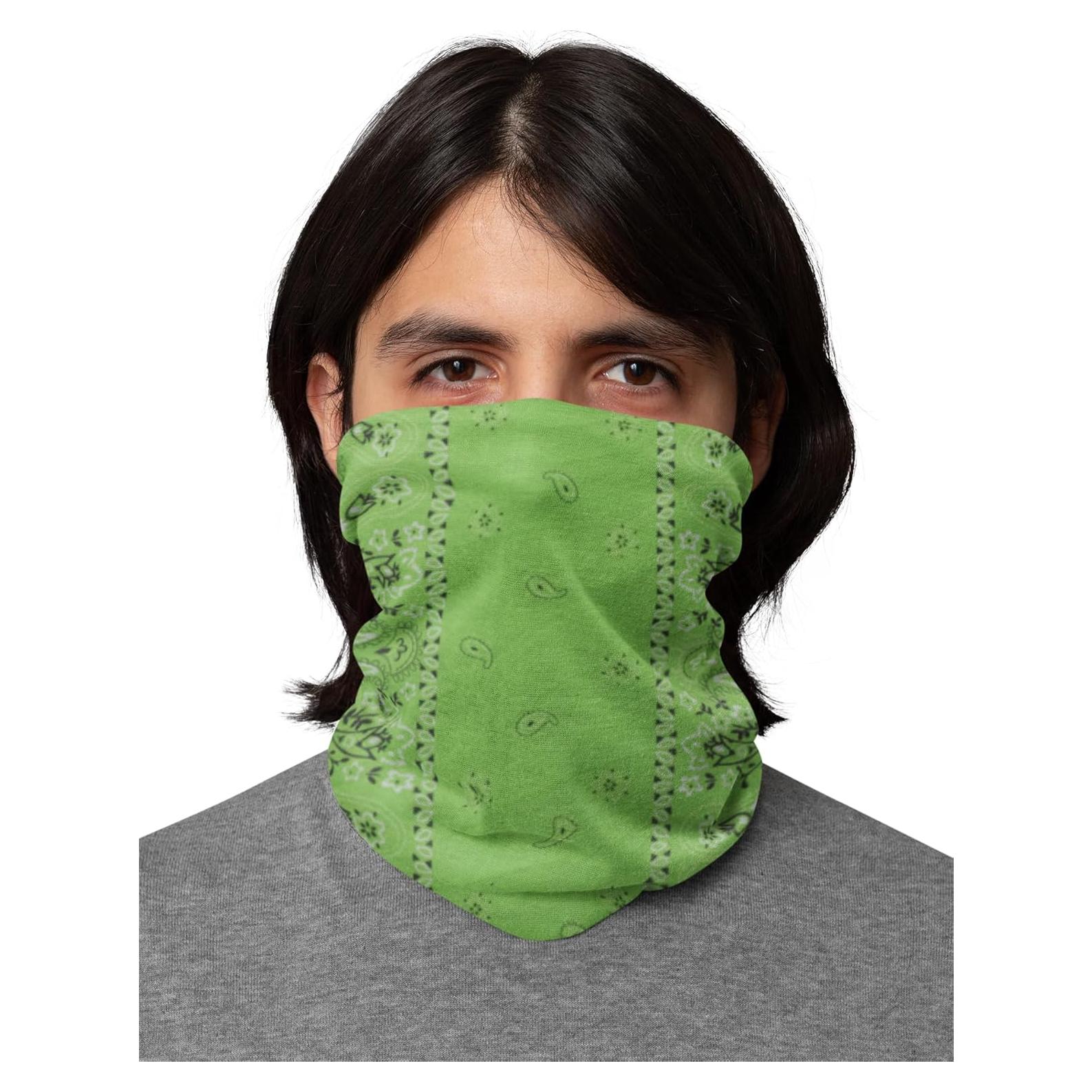 Gaiter de Cuello Motique Accessories Estampado Paisley Verde
