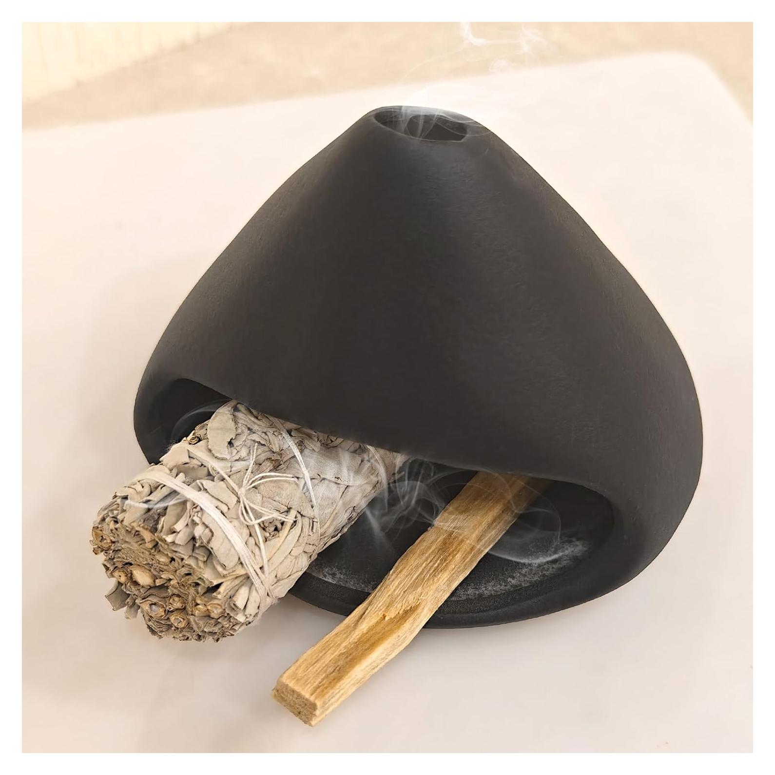 Soporte para Incienso Yawlsow Negro - Quemador de Palo Santo y Salvia