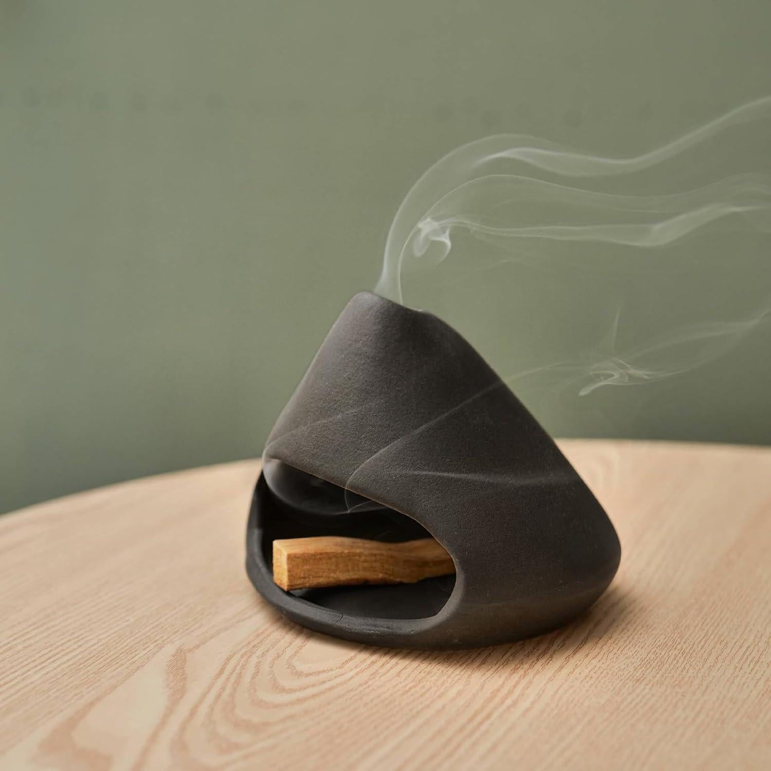 Soporte para Incienso Yawlsow Negro - Quemador de Palo Santo y Salvia