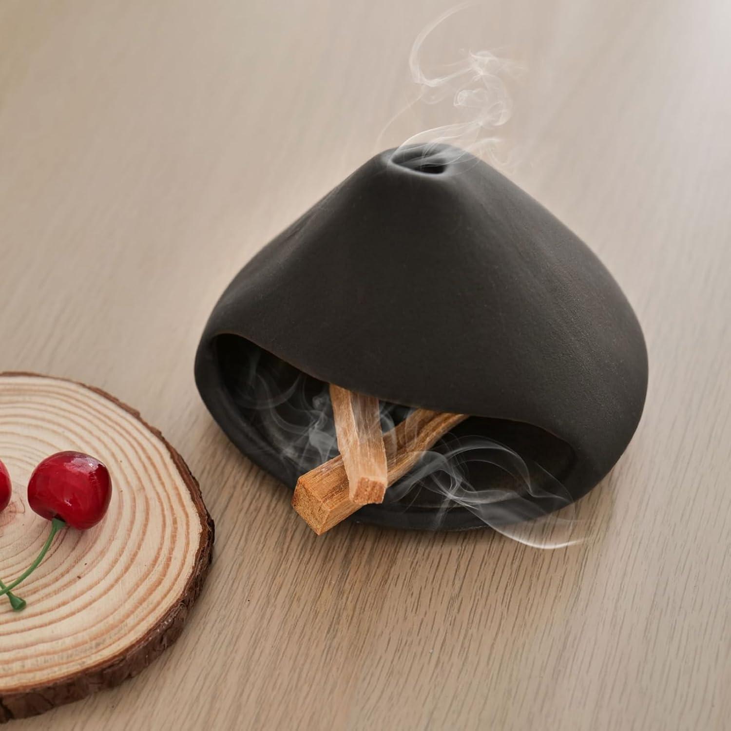 Soporte para Incienso Yawlsow Negro - Quemador de Palo Santo y Salvia