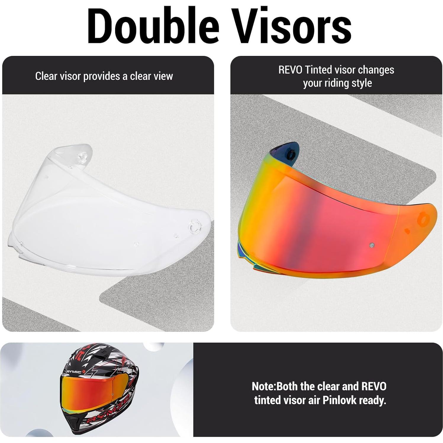 Casco RYMIC SR6 cara completa con viseras y ventilación