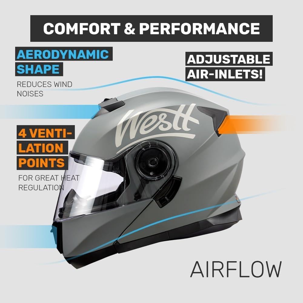Casco Modular Westt Torque X - Doble Visera y Ventilación