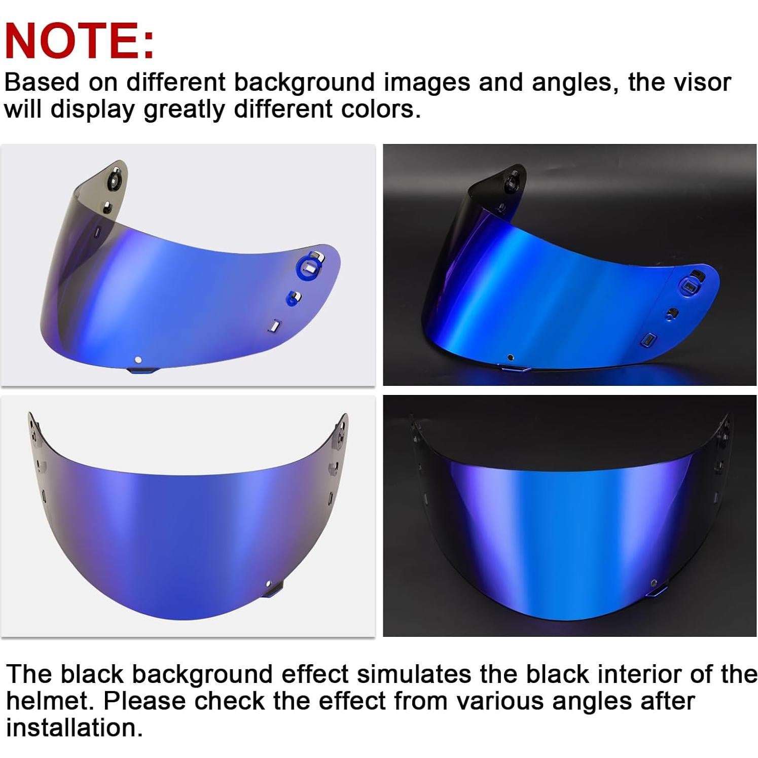 Visera PSLER Ic-04 para Casco Icon Airflite Azul