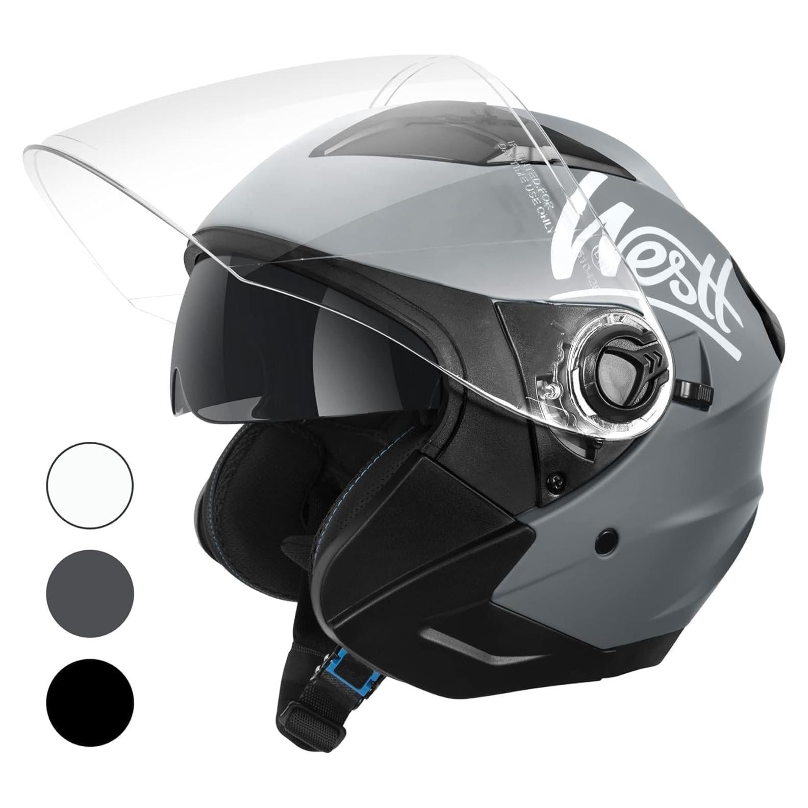 Casco Abierto Westt Jet S 55-56 cm Doble Visera Solar