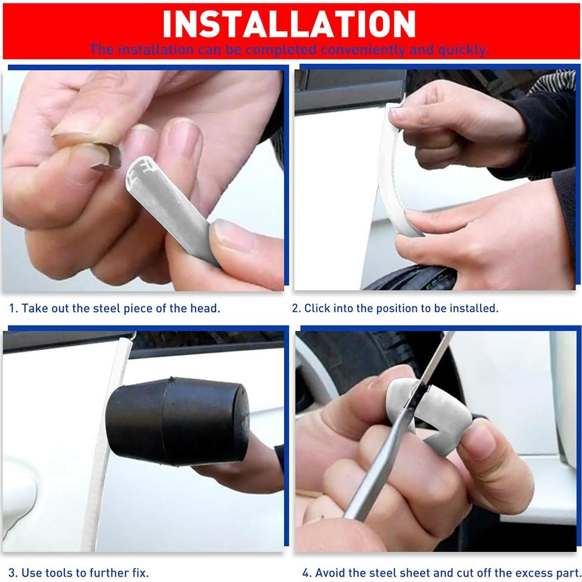 Protector de Bordes de Puertas de Coche Eytool 4.88m Blanco