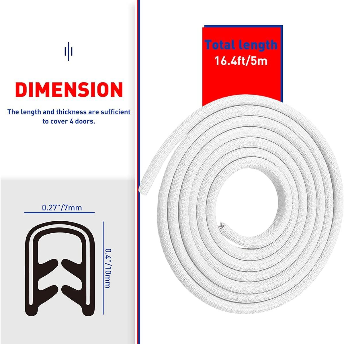 Protector de Bordes de Puertas de Coche Eytool 4.88m Blanco