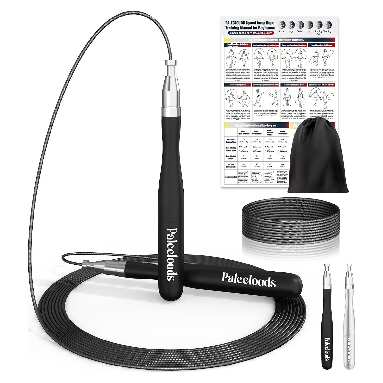 Cuerda de Salto Rápida Paleclouds Ajustable 3.05m para Fitness