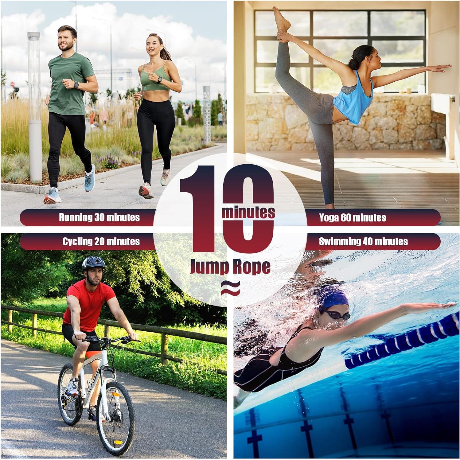 Cuerda de Salto Rápida Paleclouds Ajustable 3.05m para Fitness