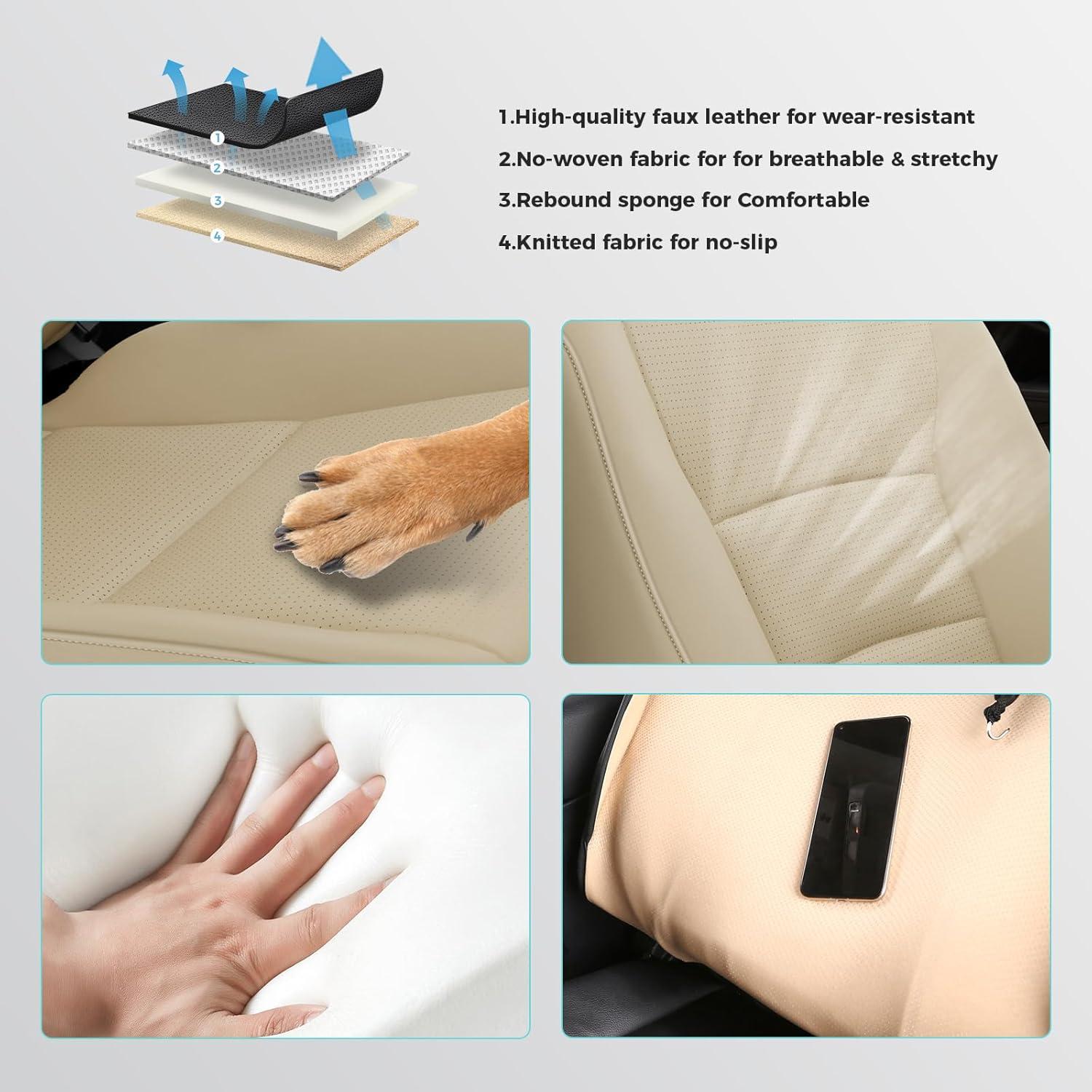 Funda de Asiento Honda Pilot 2016-2022 FEINEPRO 7 Asientos Beige