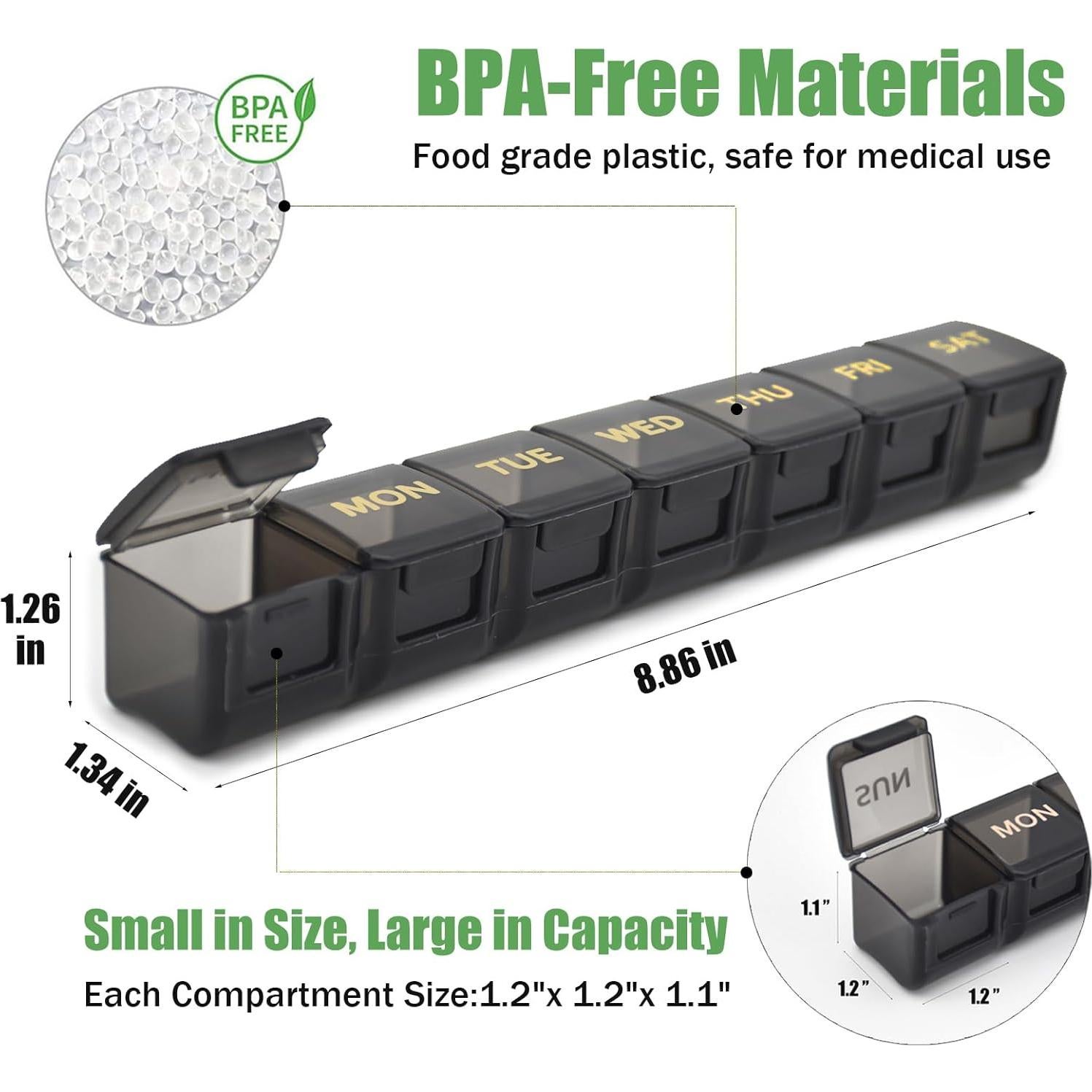 Organizador Semanal de Pastillas MODENGKONGJIAN 2 Piezas