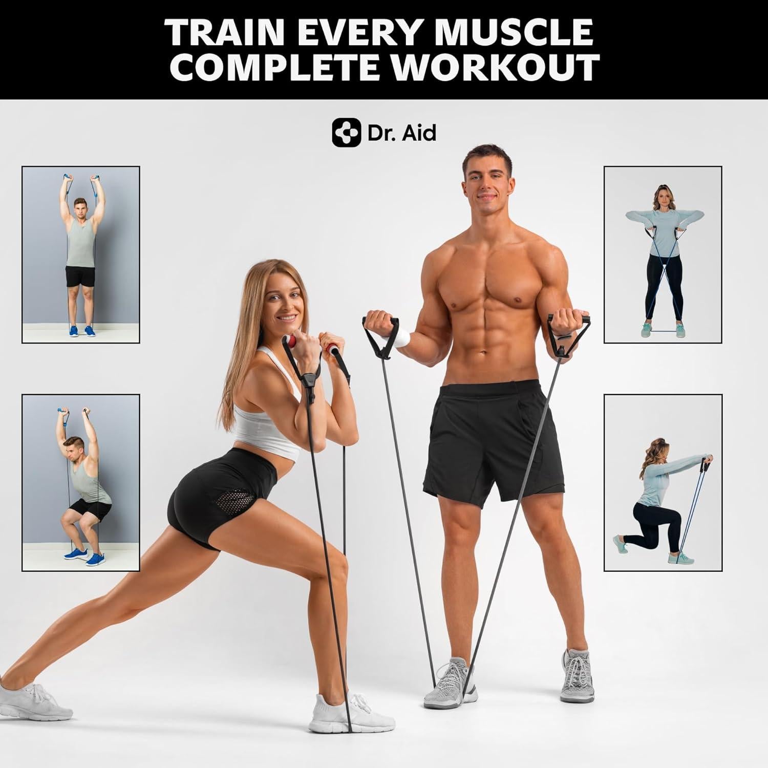 Set de Bandas de Resistencia Dr. Aid - 5 Niveles, Láttex Natural