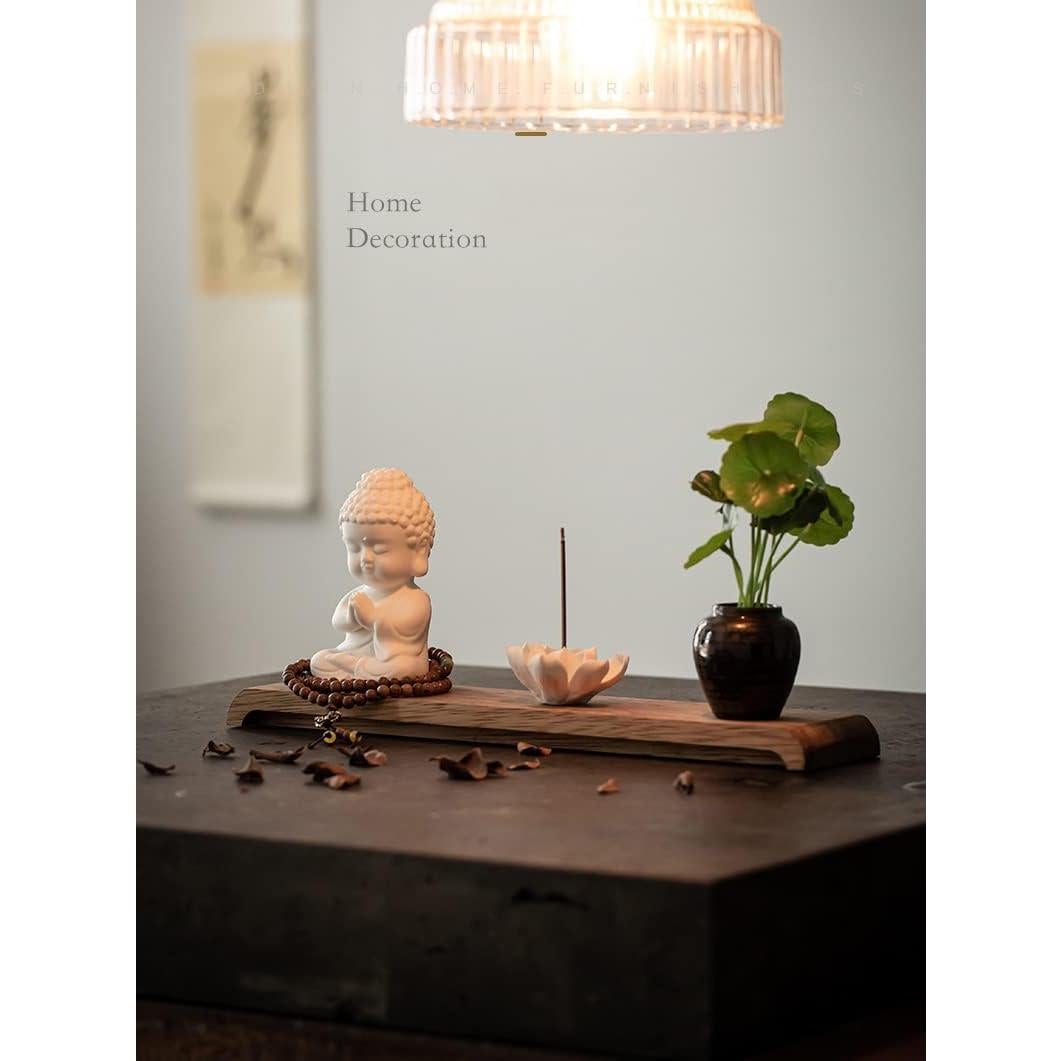 Estatua de Buda MINMEER de Porcelana Blanca 10.16 cm Zen