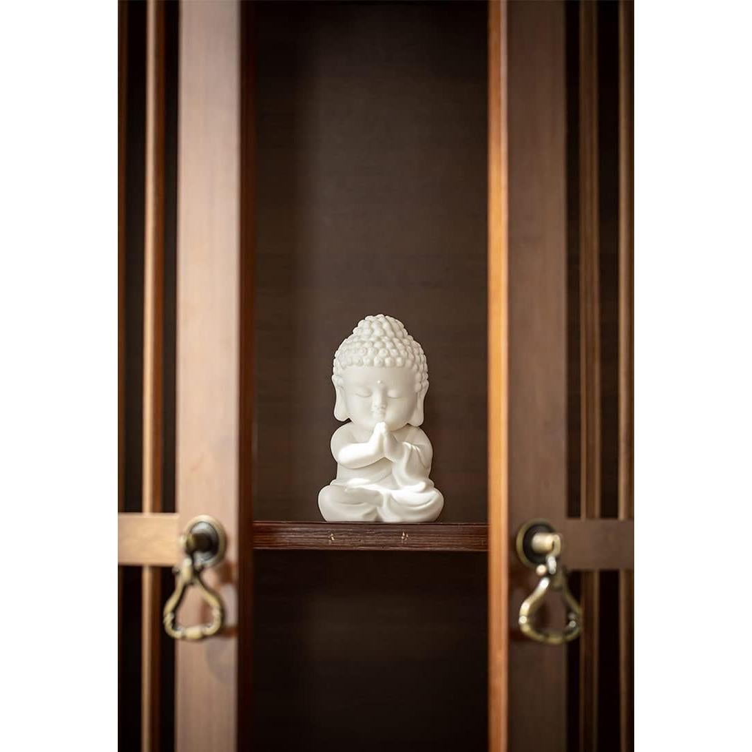 Estatua de Buda MINMEER de Porcelana Blanca 10.16 cm Zen