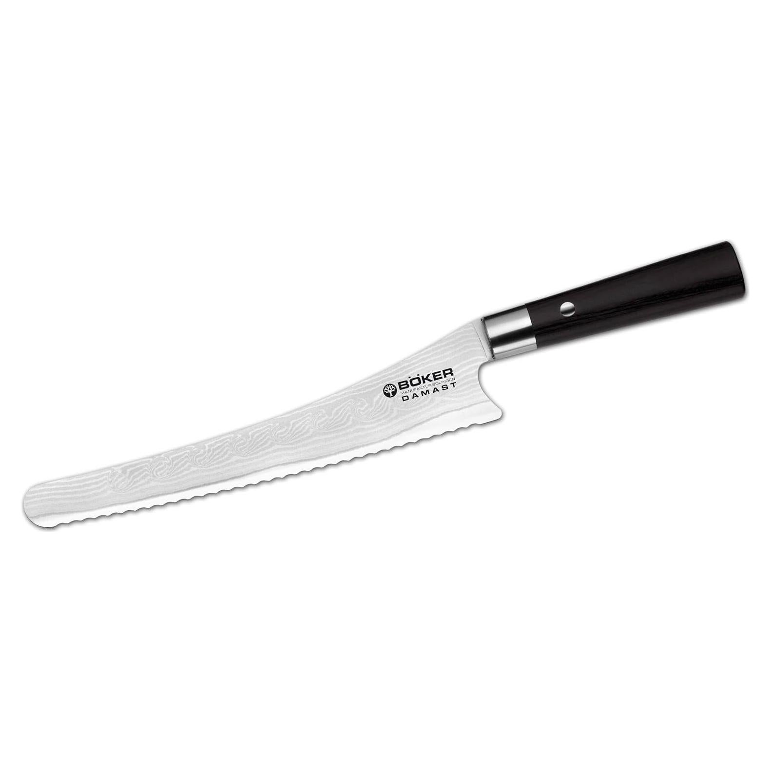 Cuchillo de Pan BOKER Damasco Negro 23.1 cm Forjado