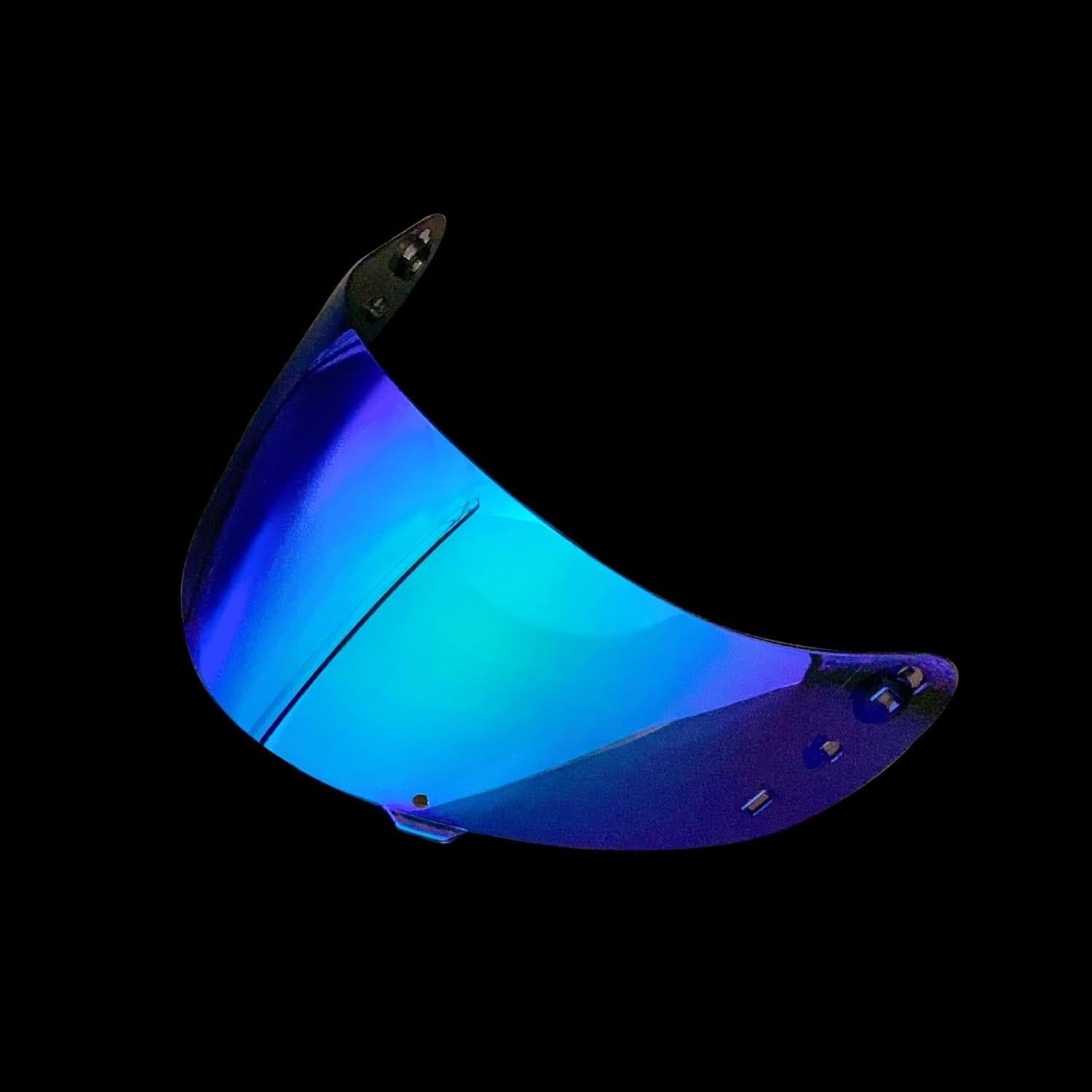 Visera Casco Motocicleta ICON IC04 Verde-Azul UV Protección