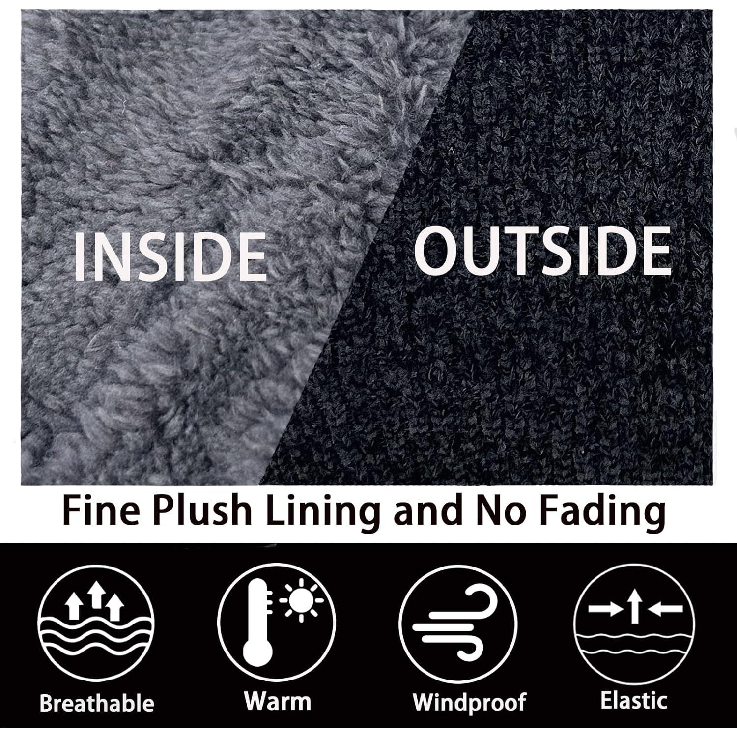 Paquete de 2 Calentadores de Cuello Térmicos Unisex Forro Polar