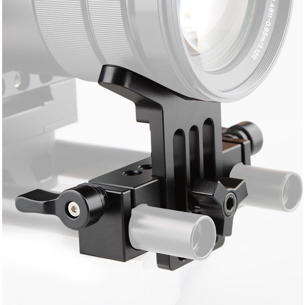 Soporte de Lente CAMVATE 15mm Ajustable Aluminio Negro